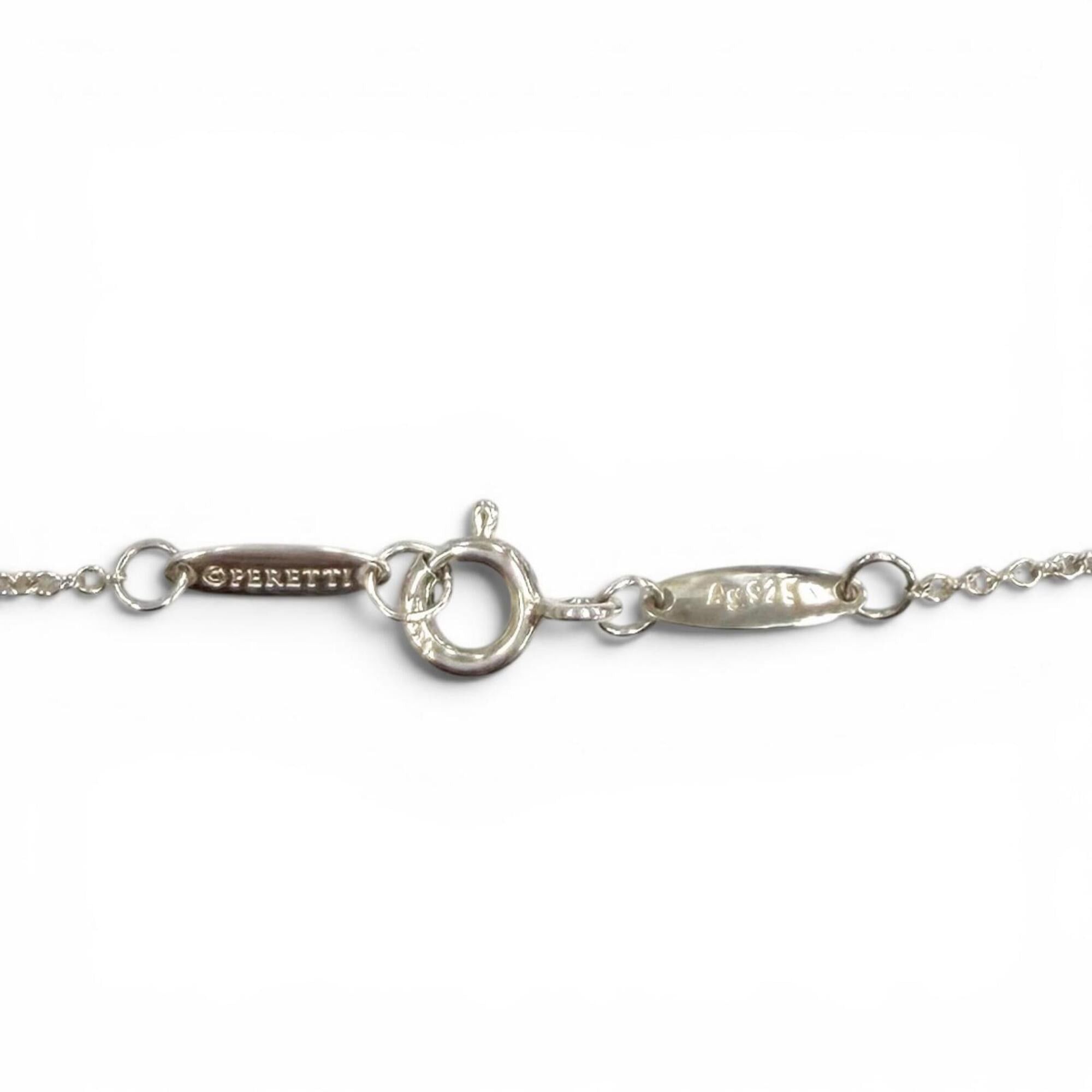 Tiffany & Co. TIFFANY&Co. Tiffany & Co. Elsa Peretti Color by the Yard Aquamarine Pendant AG925 0.13ct Necklace Silver Blue Total Weight 1.84g Women's Comes with Box and Dust Bag Size ONE SIZE - 7 Thumbnail