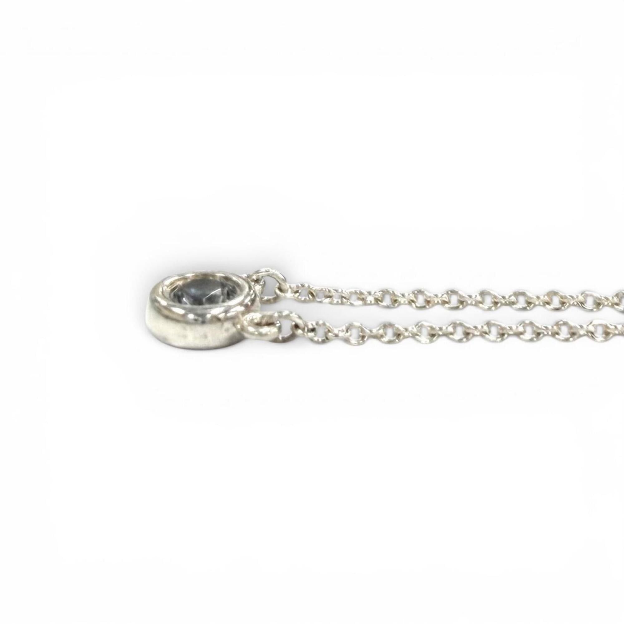 Tiffany & Co. TIFFANY&Co. Tiffany & Co. Elsa Peretti Color by the Yard Aquamarine Pendant AG925 0.13ct Necklace Silver Blue Total Weight 1.84g Women's Comes with Box and Dust Bag Size ONE SIZE - 6 Thumbnail