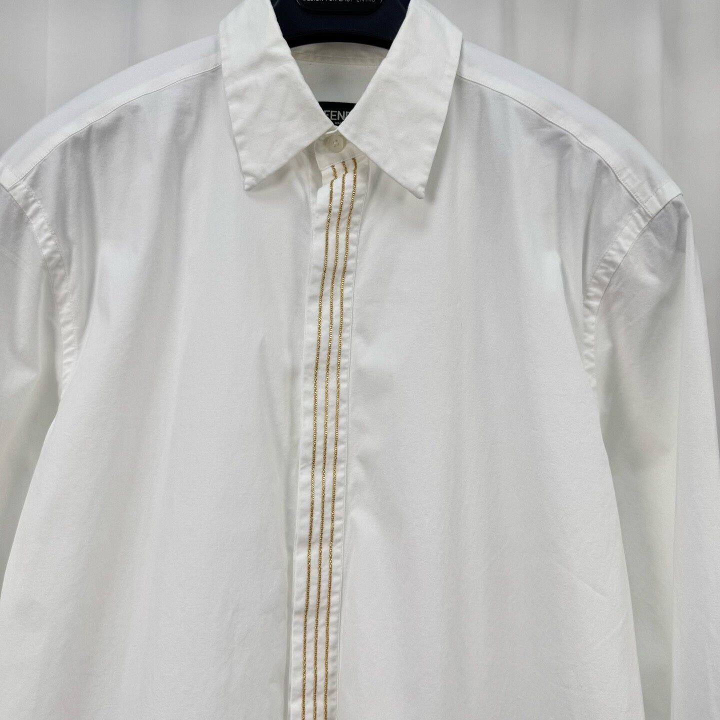 Fendi Fendi Gold Chain Placket Shirt Size M Size US M / EU 48-50 / 2 - 4 Thumbnail