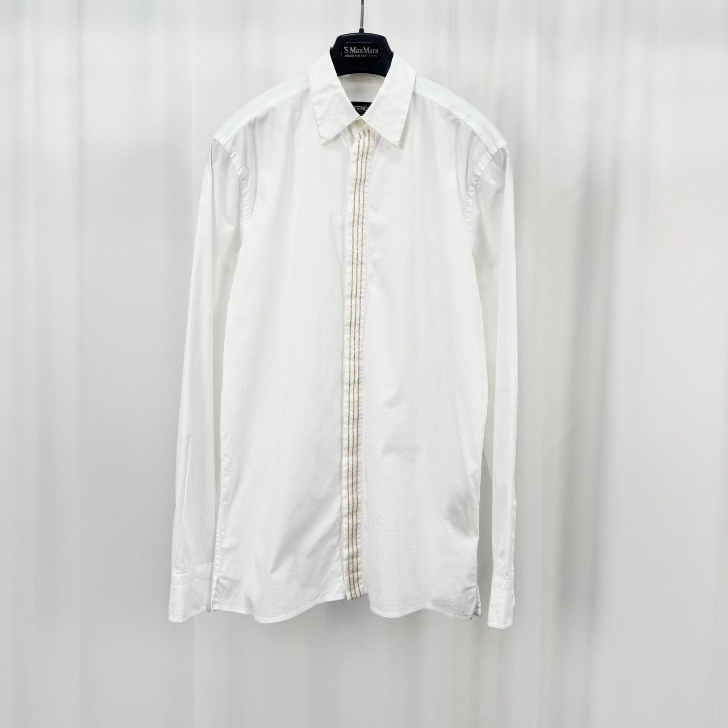 Fendi Fendi Gold Chain Placket Shirt Size M Size US M / EU 48-50 / 2 - 2 Thumbnail