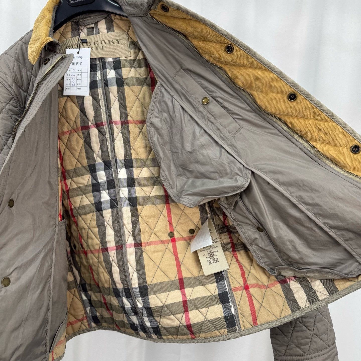 Burberry Burberry Brit Quilted Check Lining Jacket Size S Size US S / EU 44-46 / 1 - 6 Thumbnail