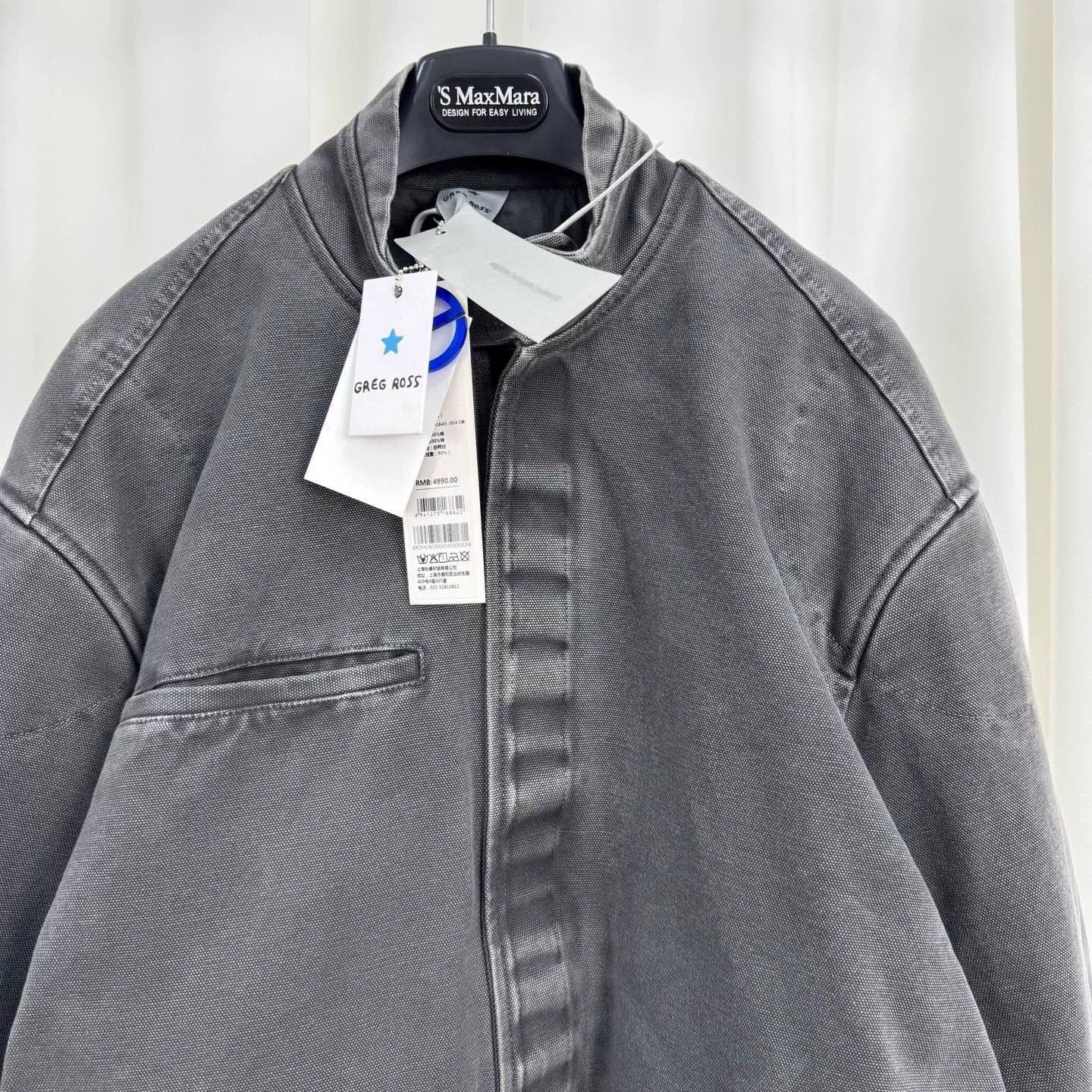 Greg Ross Greg Ross Washed Grey Down Jacket Size S Size US S / EU 44-46 / 1 - 4 Thumbnail