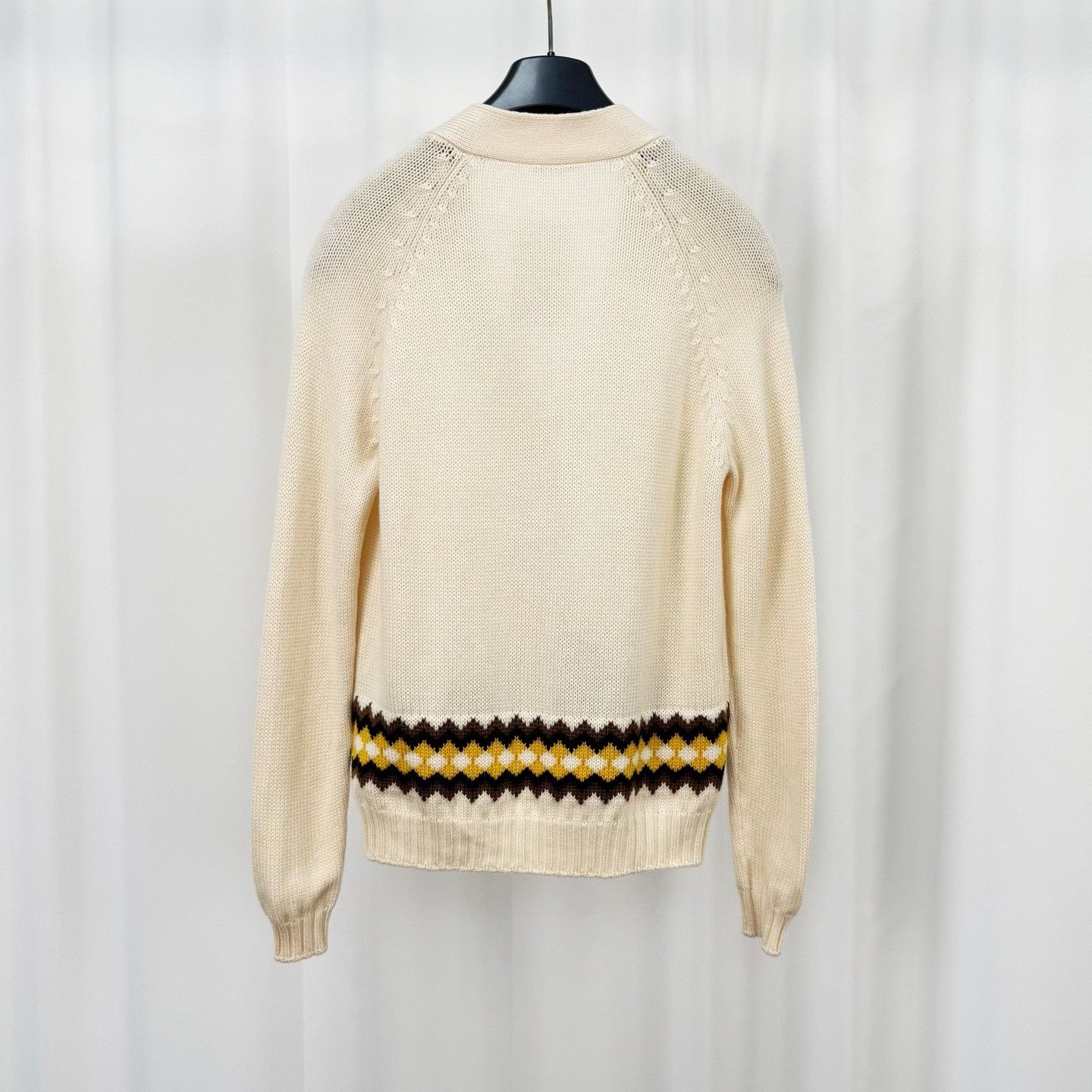 Miu Miu Miu Miu Wool Diamond Pattern Cardigan Size 36 Size XS / US 0-2 / IT 36-38 - 3 Thumbnail