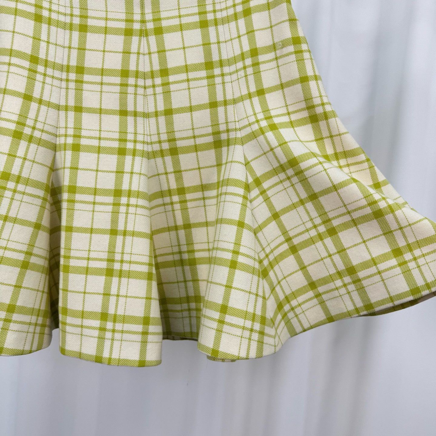 Dior Dior Green Check Wool Mini Skirt FR 38 Size 27" / US 4 / IT 40 - 5 Thumbnail