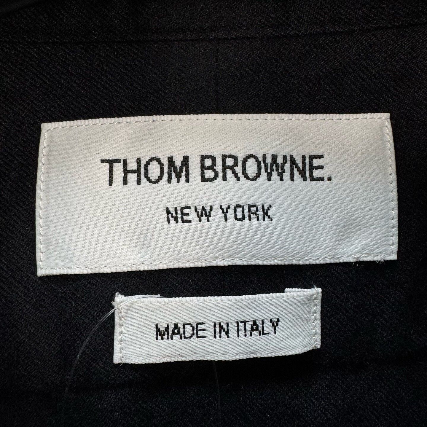 Thom Browne Thom Browne Navy Flannel 4-Bar Shirt Size 2 Size US M / EU 48-50 / 2 - 8 Thumbnail