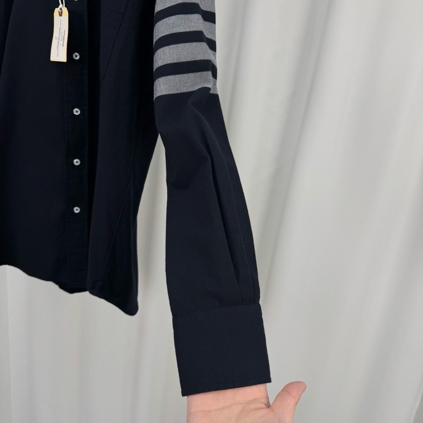 Thom Browne Thom Browne Navy Flannel 4-Bar Shirt Size 2 Size US M / EU 48-50 / 2 - 5 Thumbnail