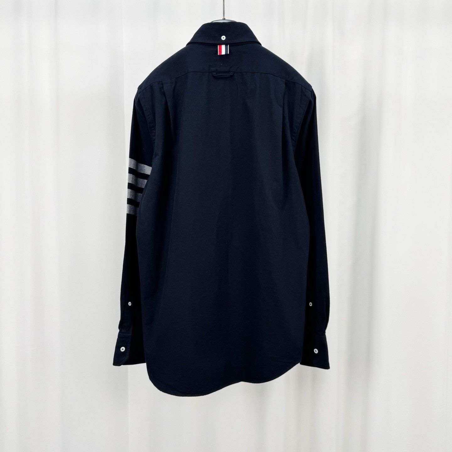 Thom Browne Thom Browne Navy Flannel 4-Bar Shirt Size 2 Size US M / EU 48-50 / 2 - 3 Thumbnail