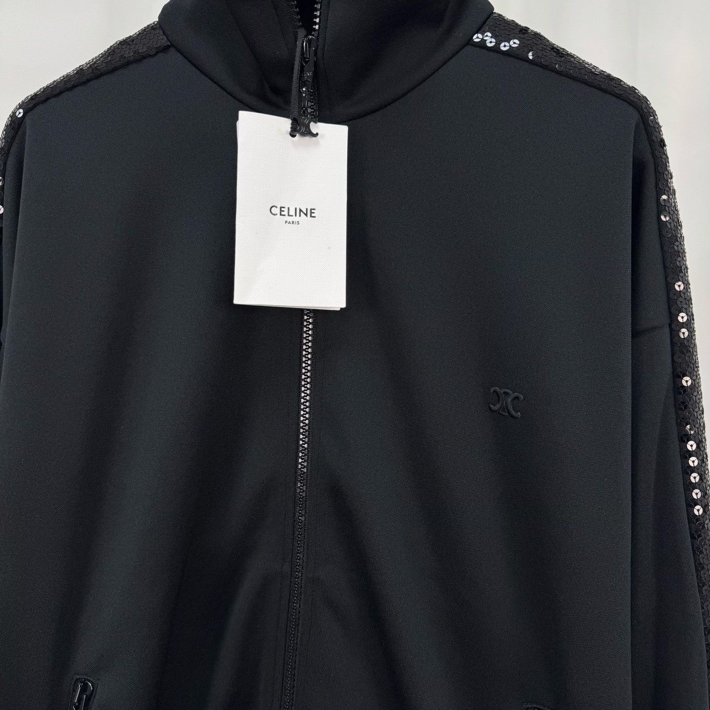 Celine Celine Sequin Track Jacket Black Size XS Size US XS / EU 42 / 0 - 4 Thumbnail