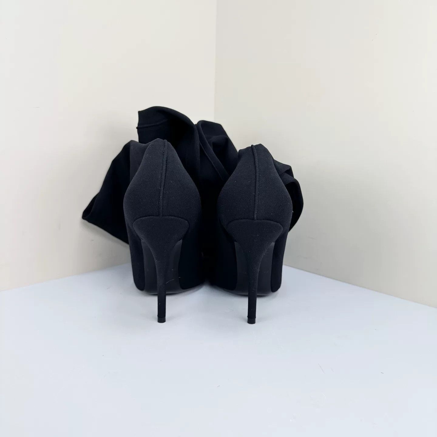 Balenciaga Balenciaga Embroidered Logo Stiletto Boots Size 37.5 Size US 7.5 / IT 37.5 - 4 Thumbnail