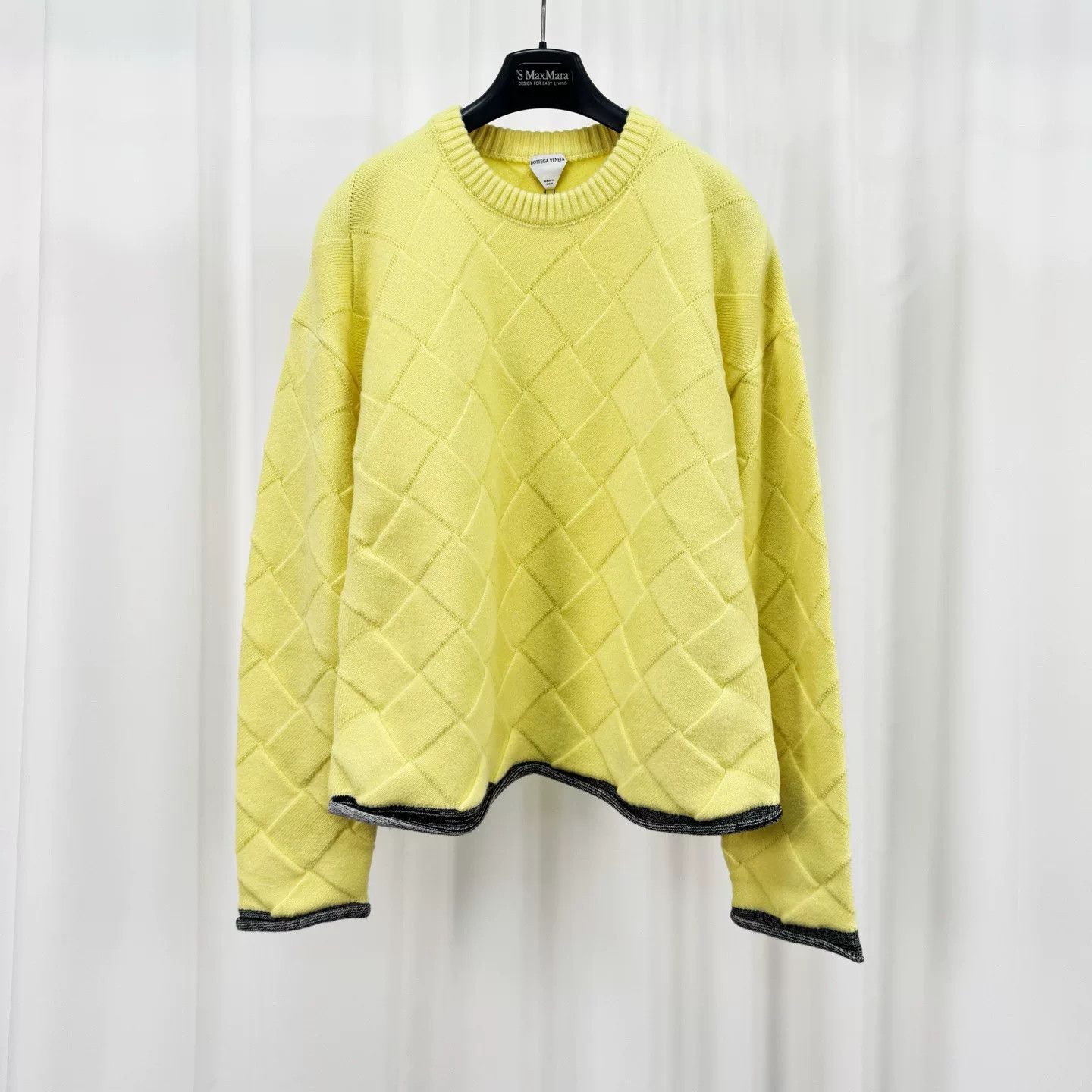 Bottega Veneta Bottega Veneta Intreccio Quilted Wool Sweater Size M Size US M / EU 48-50 / 2 - 2 Thumbnail