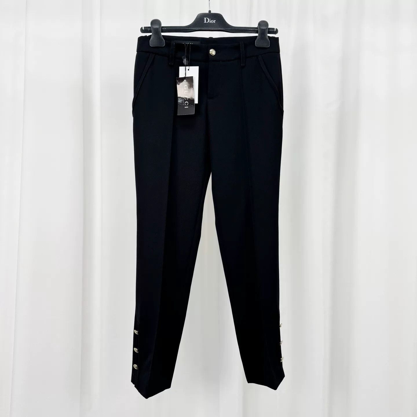 Gucci Gucci Gold Button Pants Size 38 Size 26" / US 2 / IT 38 - 2 Thumbnail
