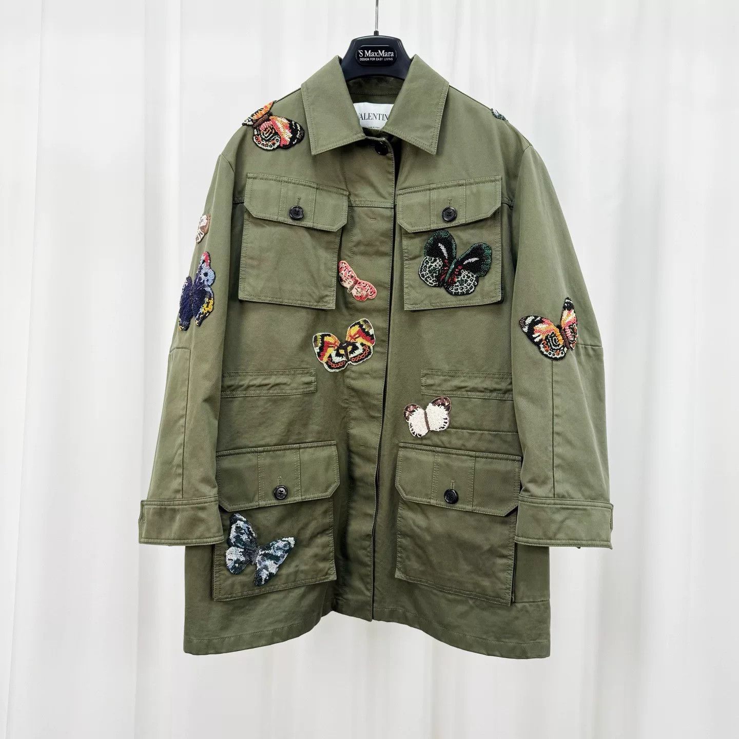 Valentino Valentino Butterfly Embroidered Utility Jacket Size 42 Size M / US 6-8 / IT 42-44 - 2 Thumbnail