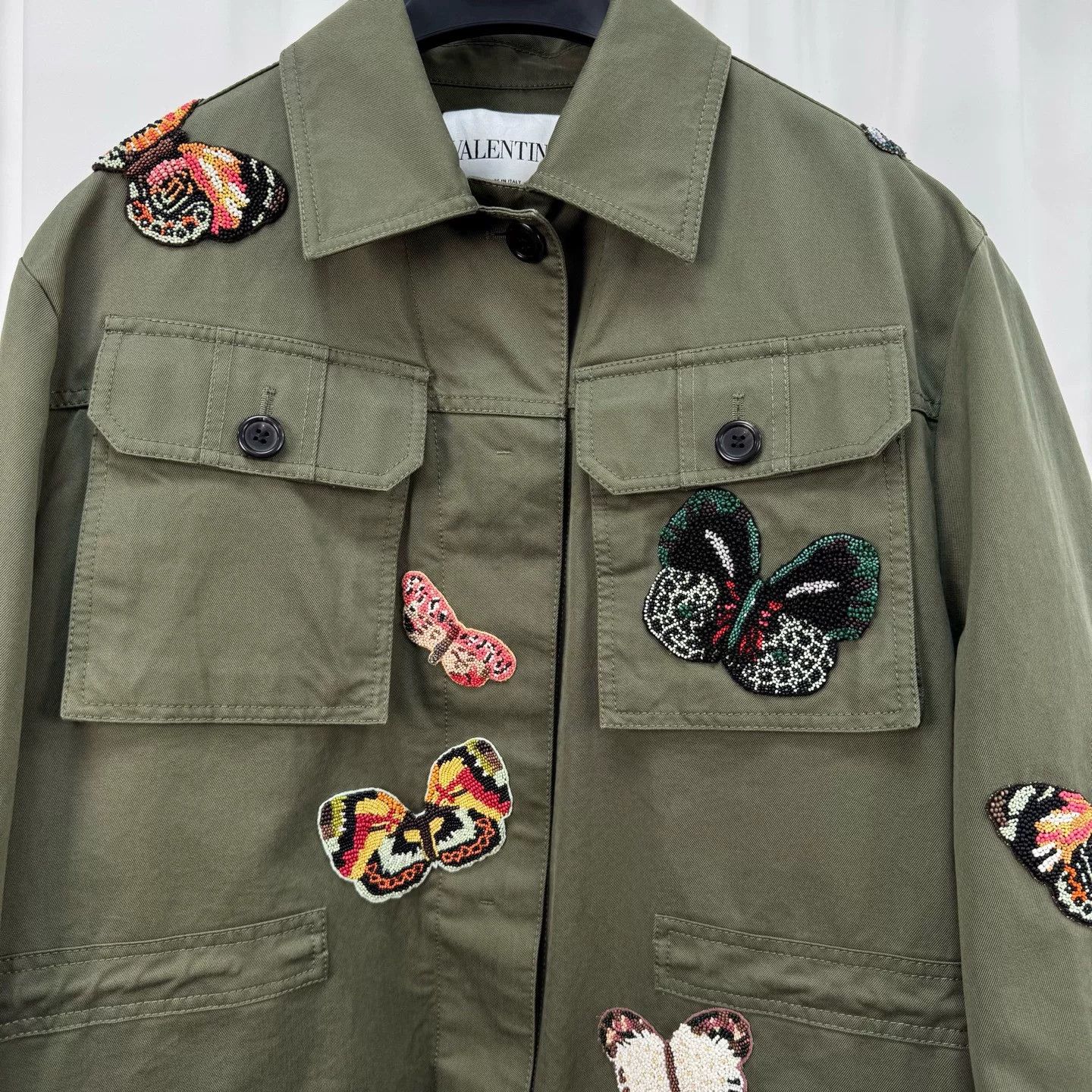 Valentino Valentino Butterfly Embroidered Utility Jacket Size 42 Size M / US 6-8 / IT 42-44 - 4 Thumbnail