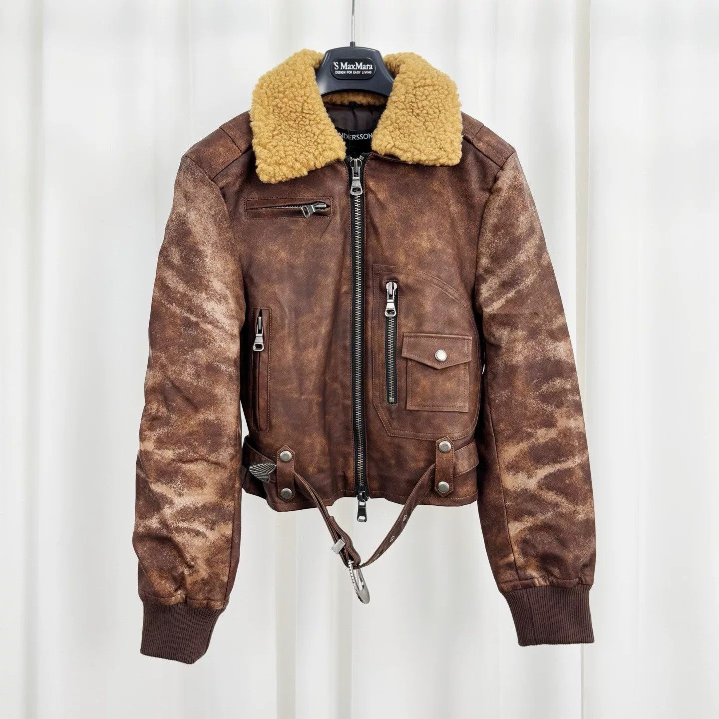 Andersson Bell Andersson Bell Distressed Leather Jacket Size S Size US S / EU 44-46 / 1 - 2 Thumbnail