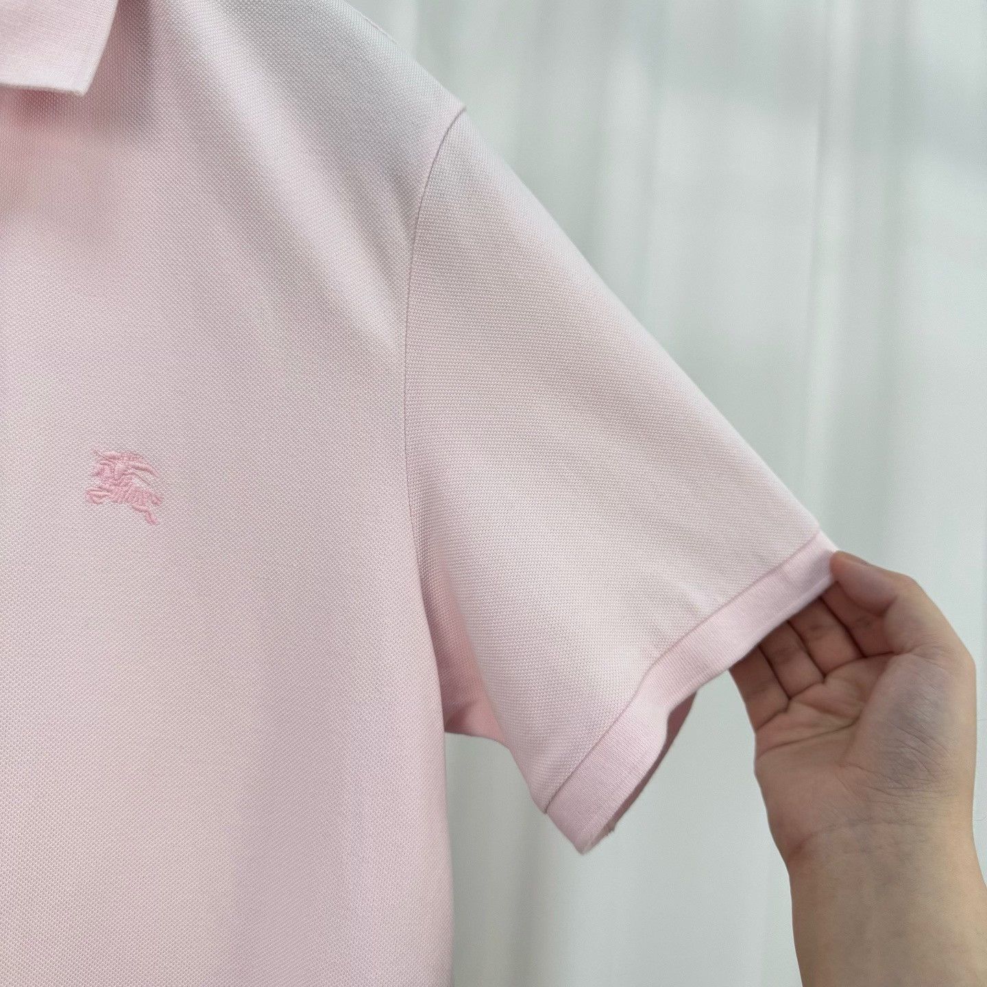 Burberry Burberry Pink Equestrian Knight Polo Shirt Size L Size US L / EU 52-54 / 3 - 5 Thumbnail