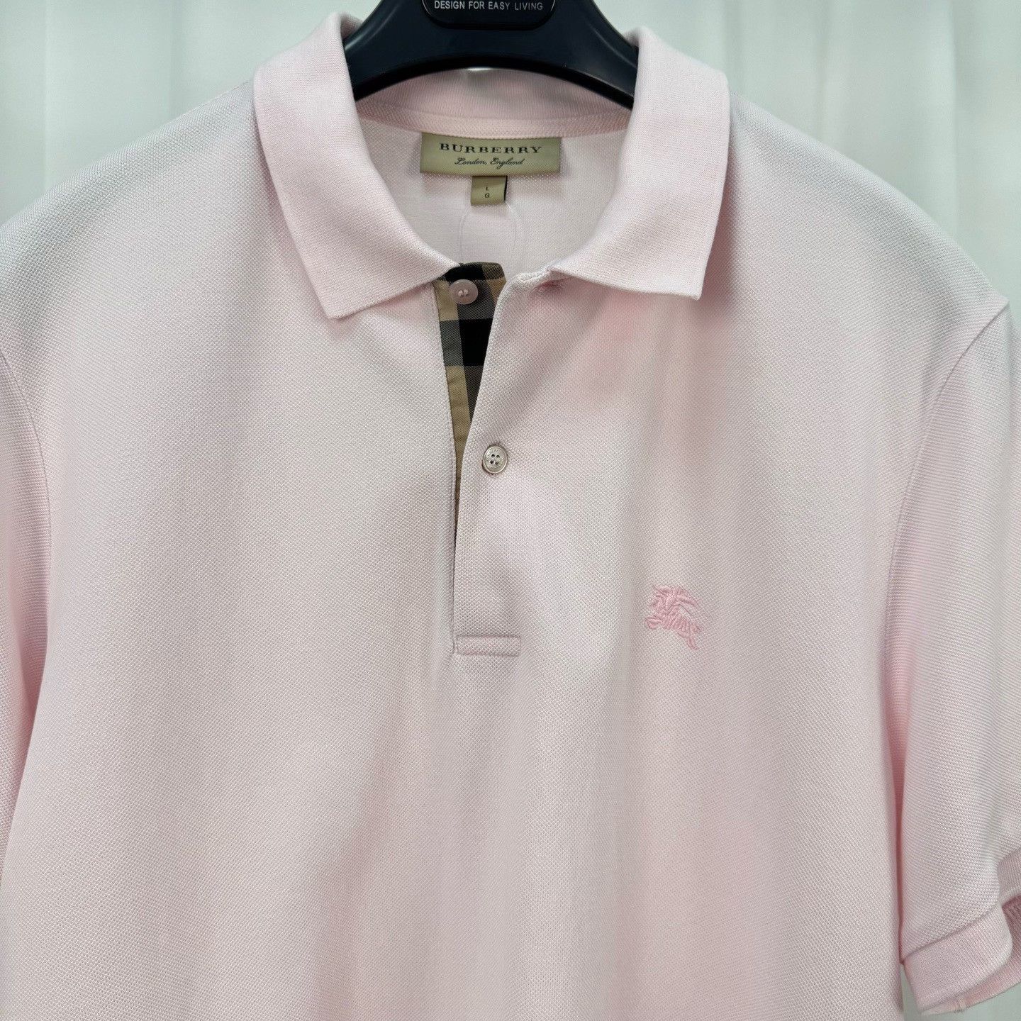 Burberry Burberry Pink Equestrian Knight Polo Shirt Size L Size US L / EU 52-54 / 3 - 4 Thumbnail