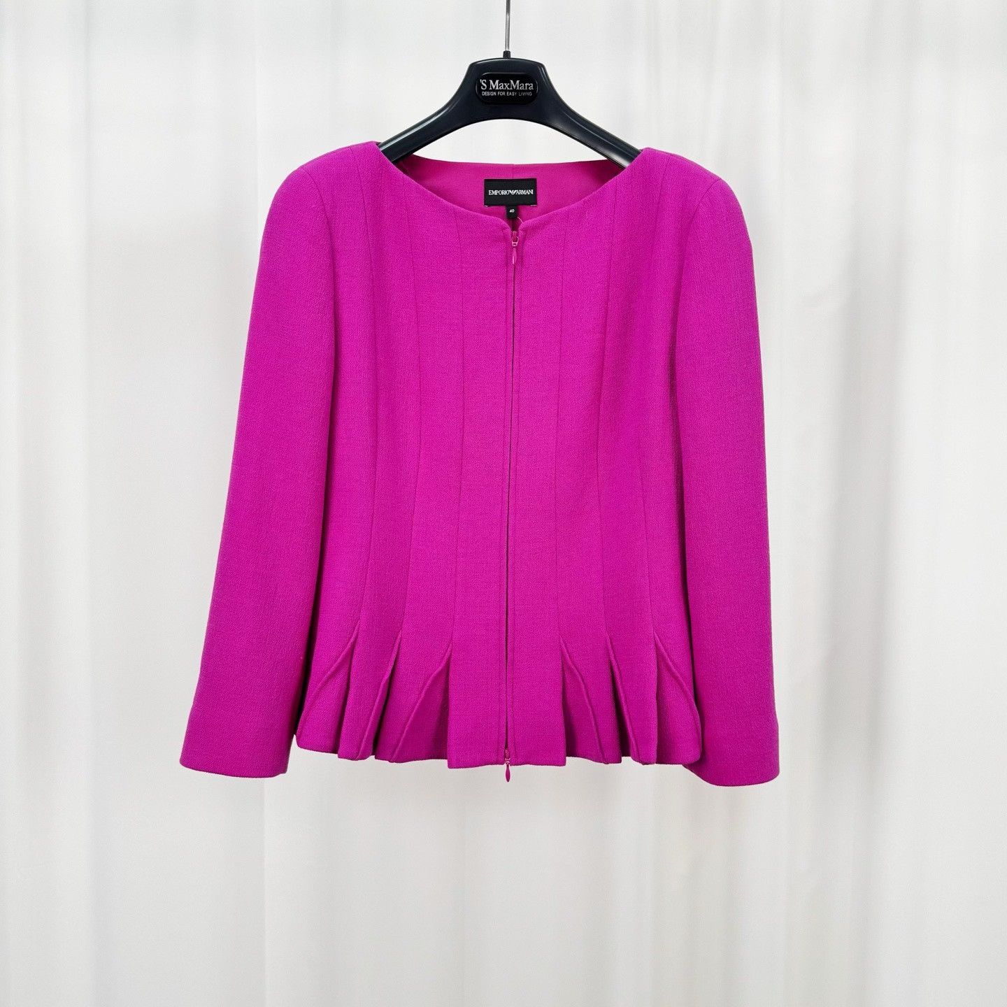 Emporio Armani Emporio Armani Pink Zip-Up Jacket Size IT 40 Size S / US 4 / IT 40 - 2 Thumbnail