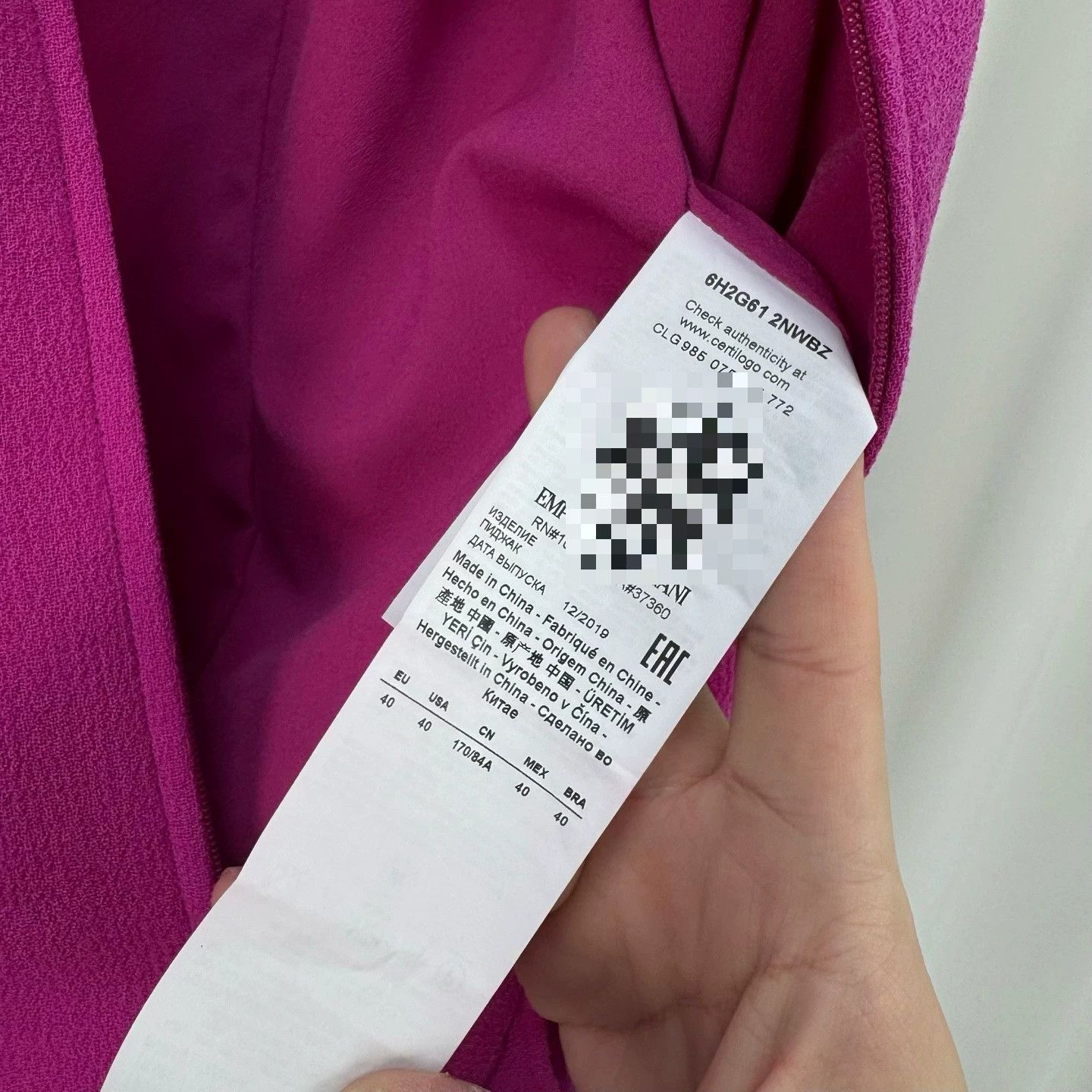 Emporio Armani Emporio Armani Pink Zip-Up Jacket Size IT 40 Size S / US 4 / IT 40 - 7 Thumbnail