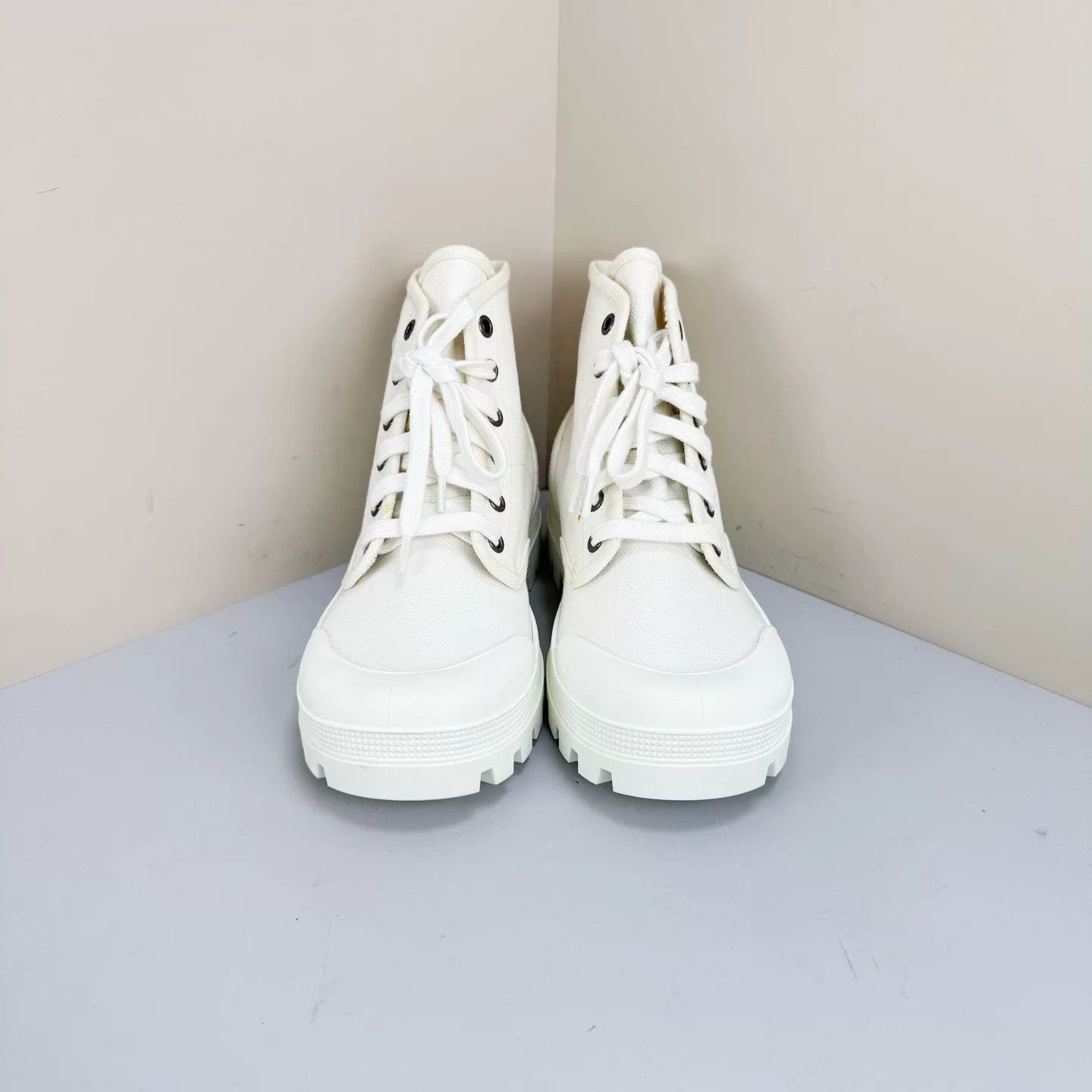 Celine Celine Patapan Canvas Lace Up Boots Size 37 Size US 7 / IT 37 - 3 Thumbnail