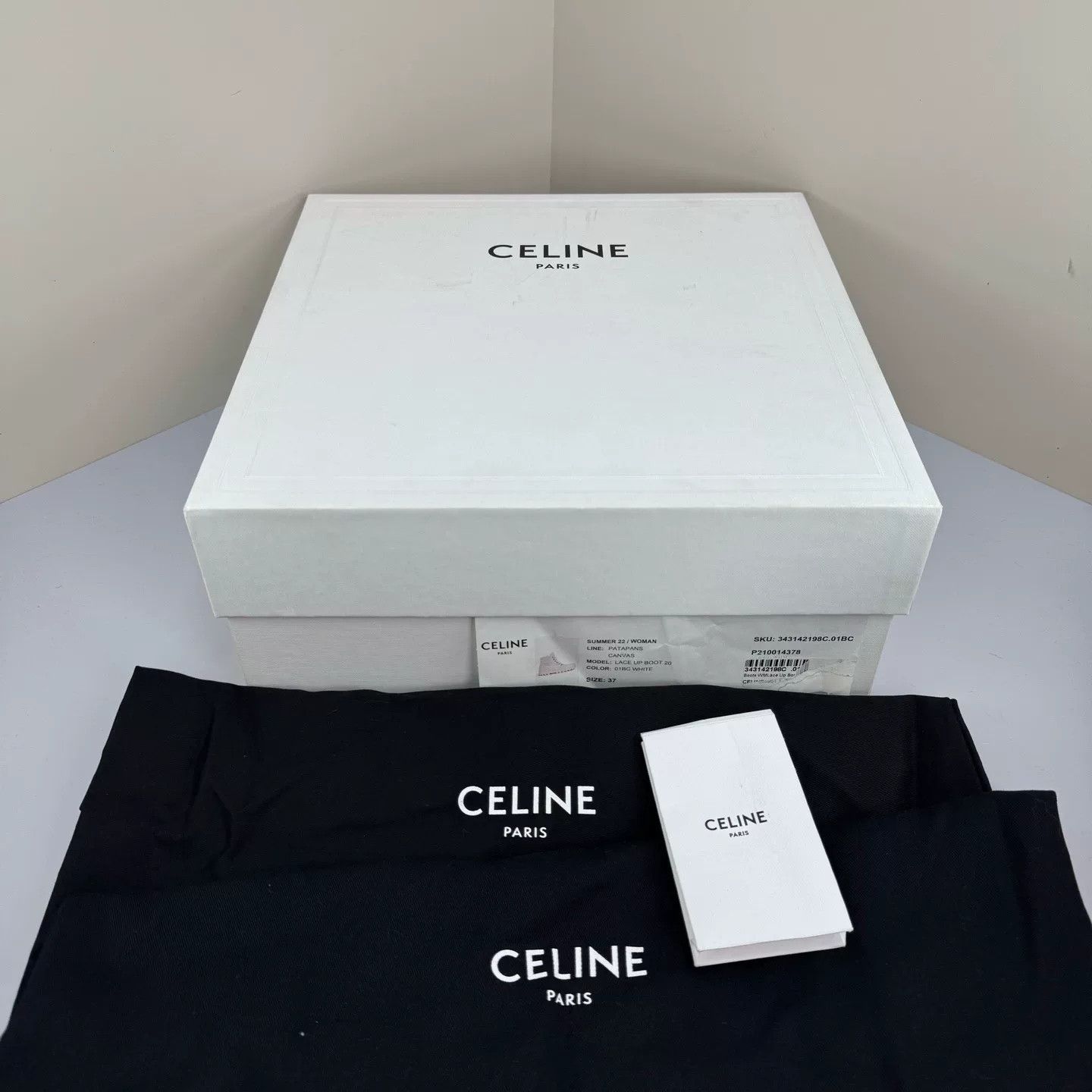Celine Celine Patapan Canvas Lace Up Boots Size 37 Size US 7 / IT 37 - 7 Thumbnail