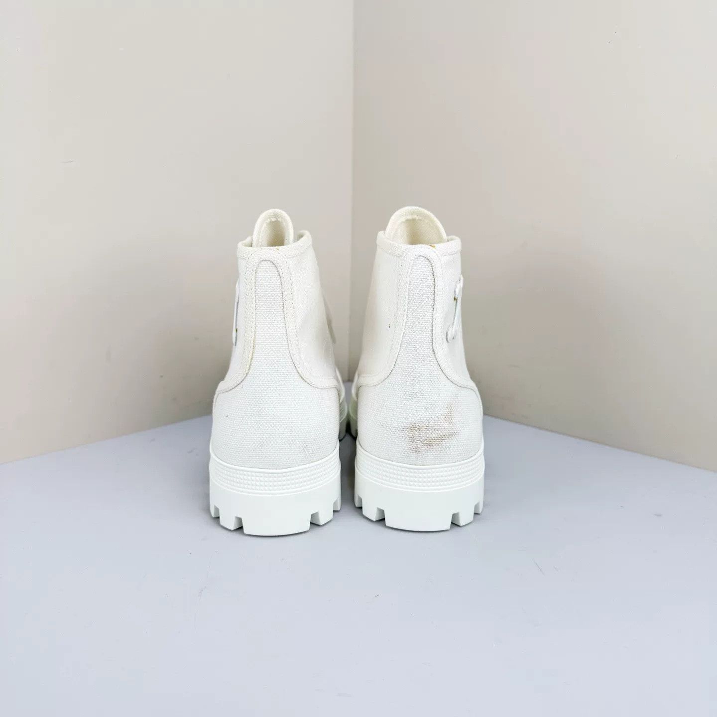 Celine Celine Patapan Canvas Lace Up Boots Size 37 Size US 7 / IT 37 - 4 Thumbnail