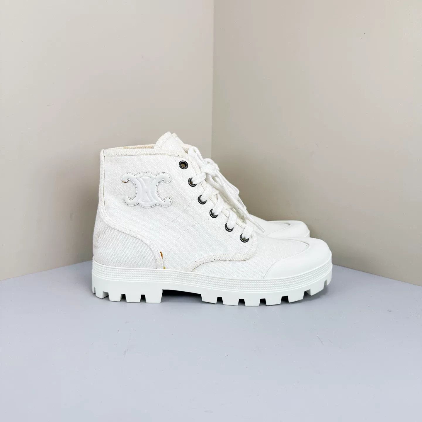 Celine Celine Patapan Canvas Lace Up Boots Size 37 Size US 7 / IT 37 - 5 Thumbnail