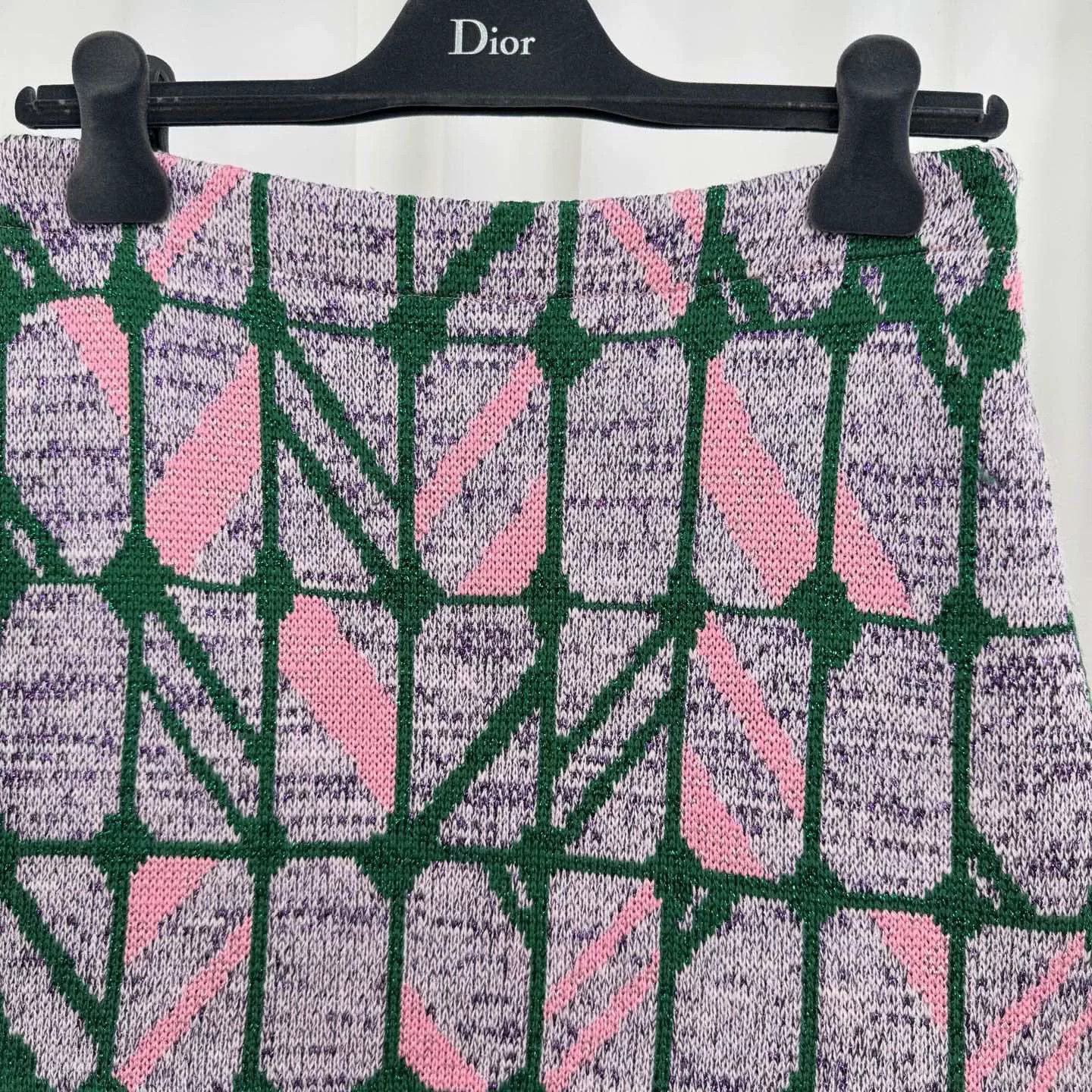 Miu Miu Miu Miu Patterned Wool Knit Mini Skirt Size 40 Size 27" / US 4 / IT 40 - 4 Thumbnail