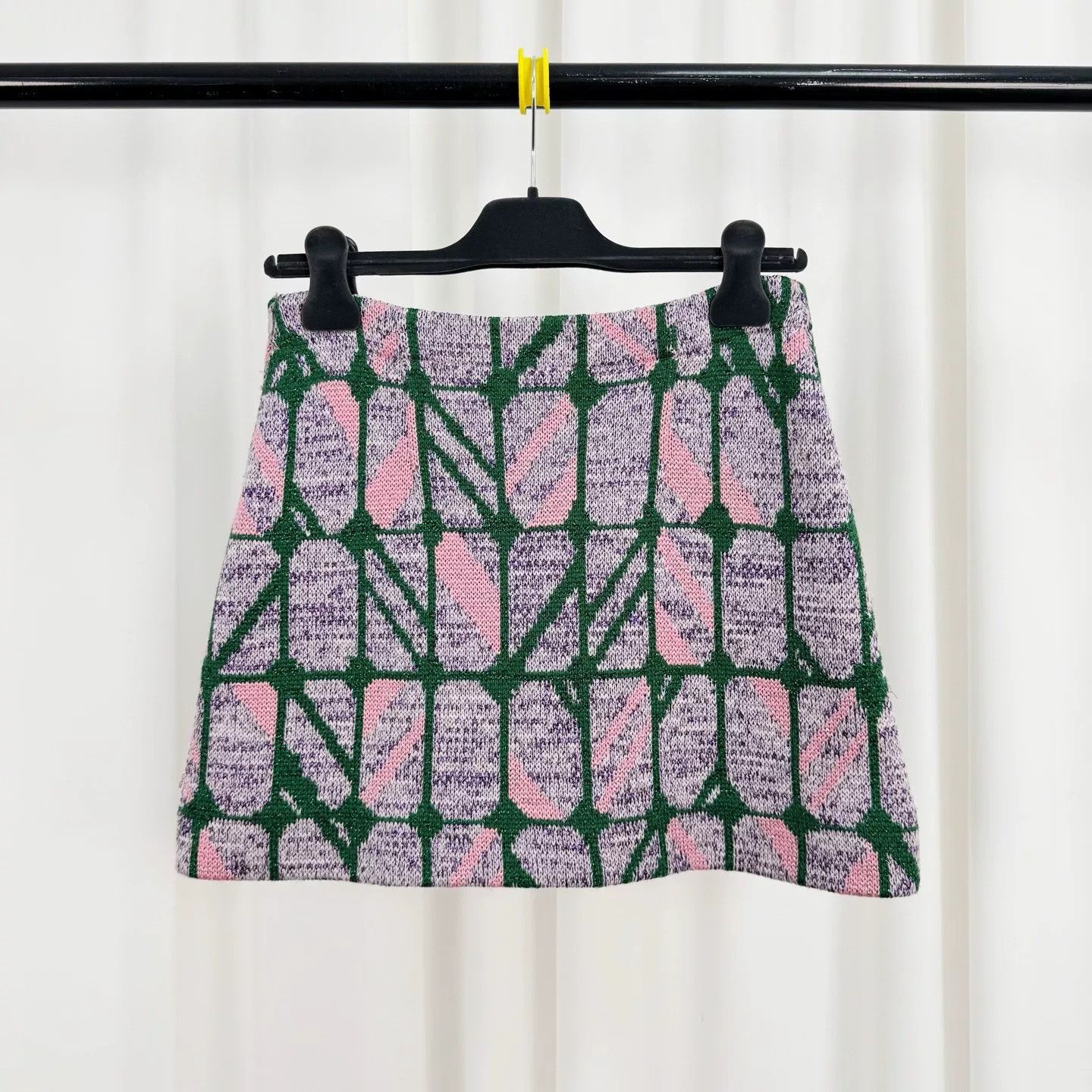 Miu Miu Miu Miu Patterned Wool Knit Mini Skirt Size 40 Size 27" / US 4 / IT 40 - 3 Thumbnail