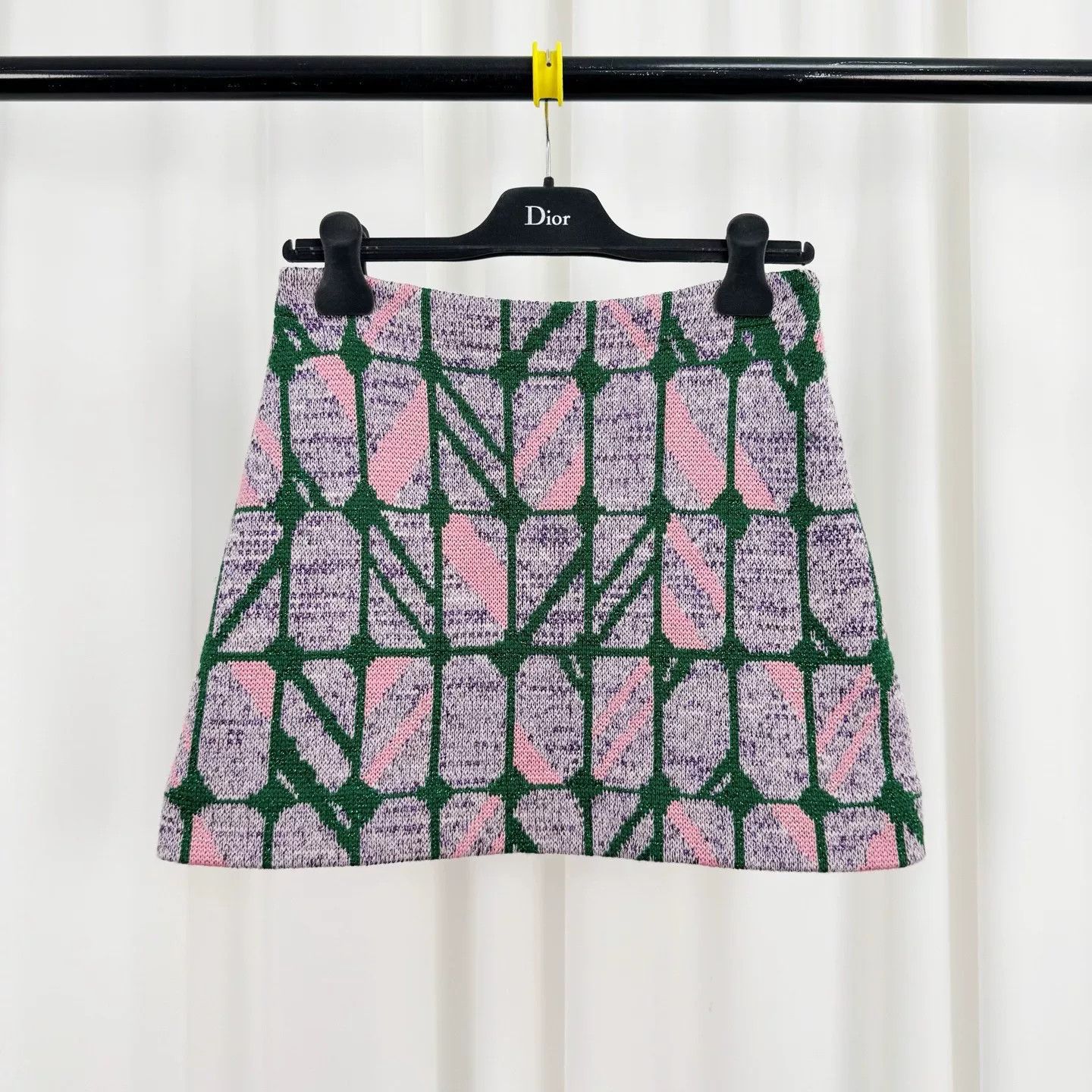 Miu Miu Miu Miu Patterned Wool Knit Mini Skirt Size 40 Size 27" / US 4 / IT 40 - 2 Thumbnail