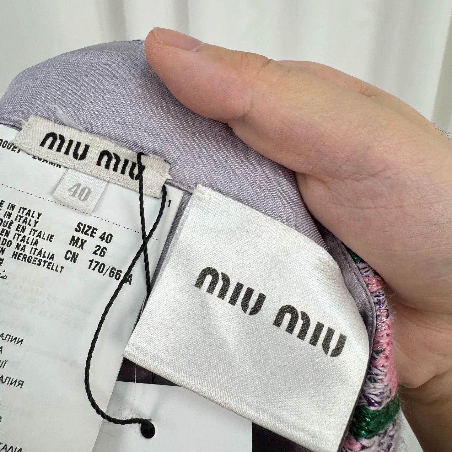 Miu Miu Miu Miu Patterned Wool Knit Mini Skirt Size 40 Size 27" / US 4 / IT 40 - 6 Thumbnail