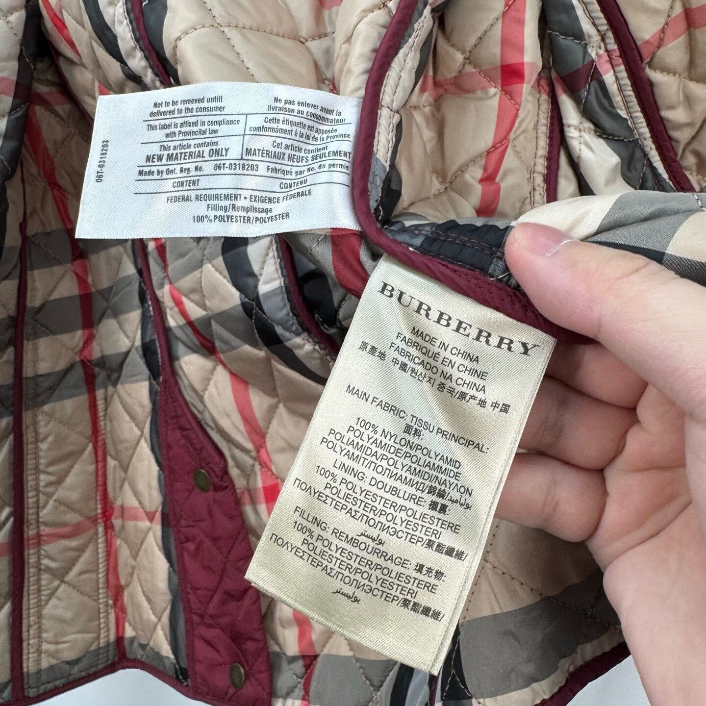 Burberry Burberry Quilted Jacket Size XS Size XS / US 0-2 / IT 36-38 - 9 Thumbnail