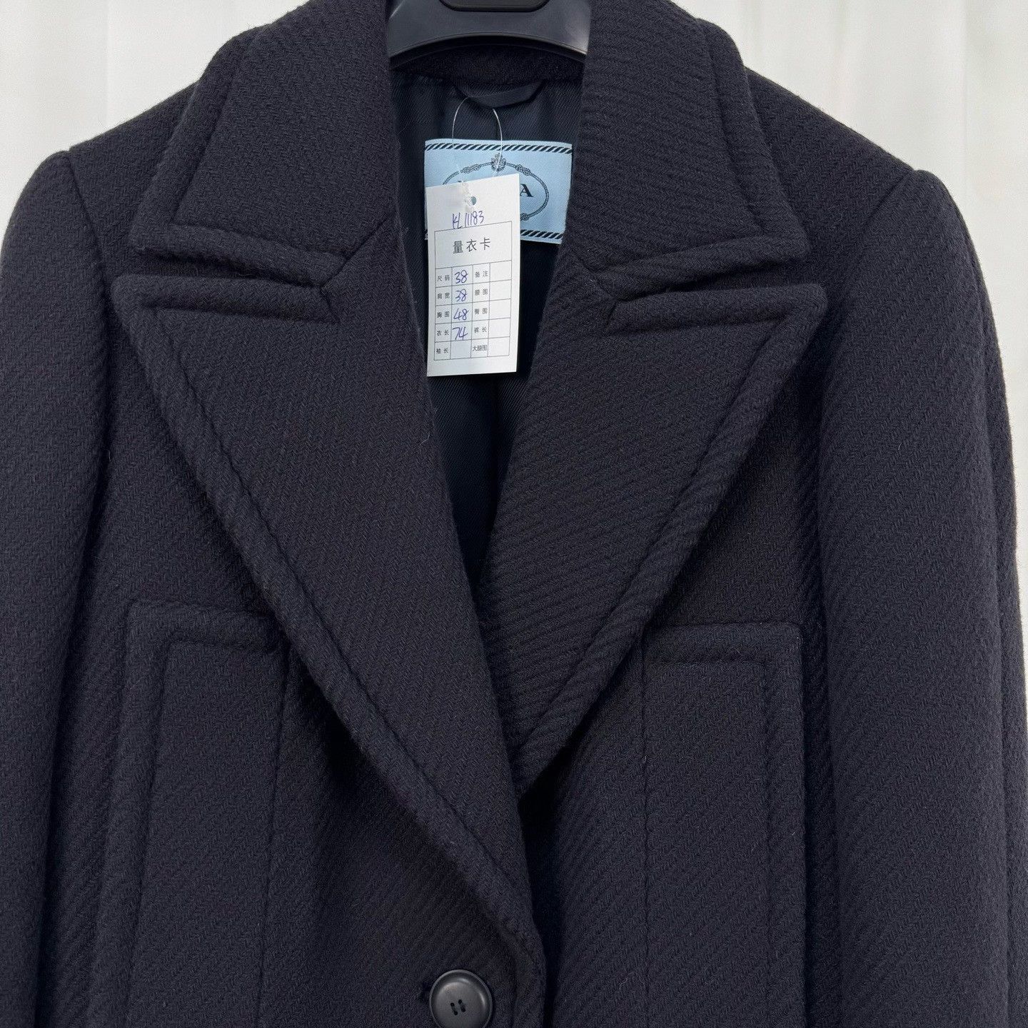 Prada Prada Black Fur Trim Wool Coat Size 38 Size XS / US 0-2 / IT 36-38 - 4 Thumbnail