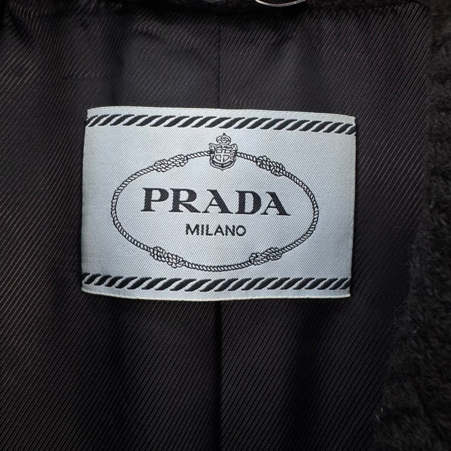 Prada Prada Black Fur Trim Wool Coat Size 38 Size XS / US 0-2 / IT 36-38 - 6 Thumbnail
