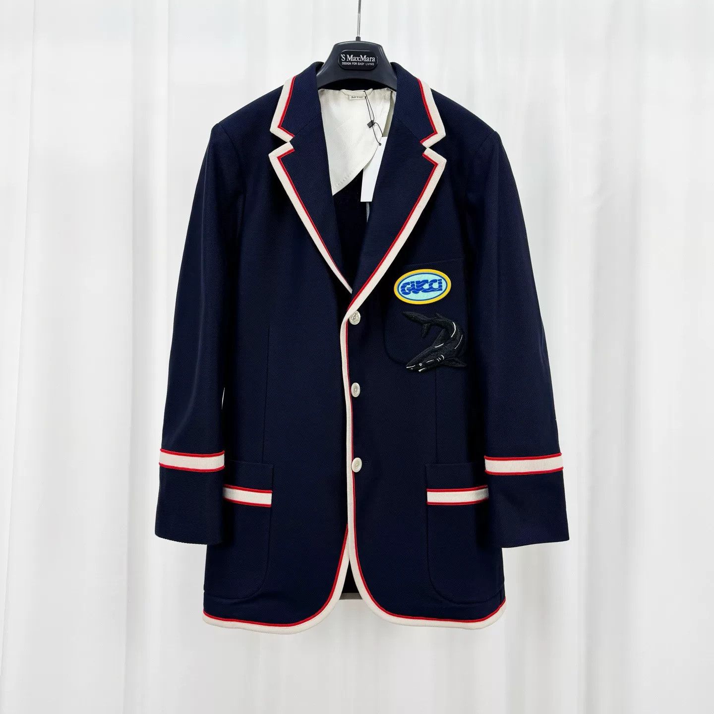 Gucci Gucci Shark Patch Preppy Blazer Size 38R Size 38R - 2 Thumbnail