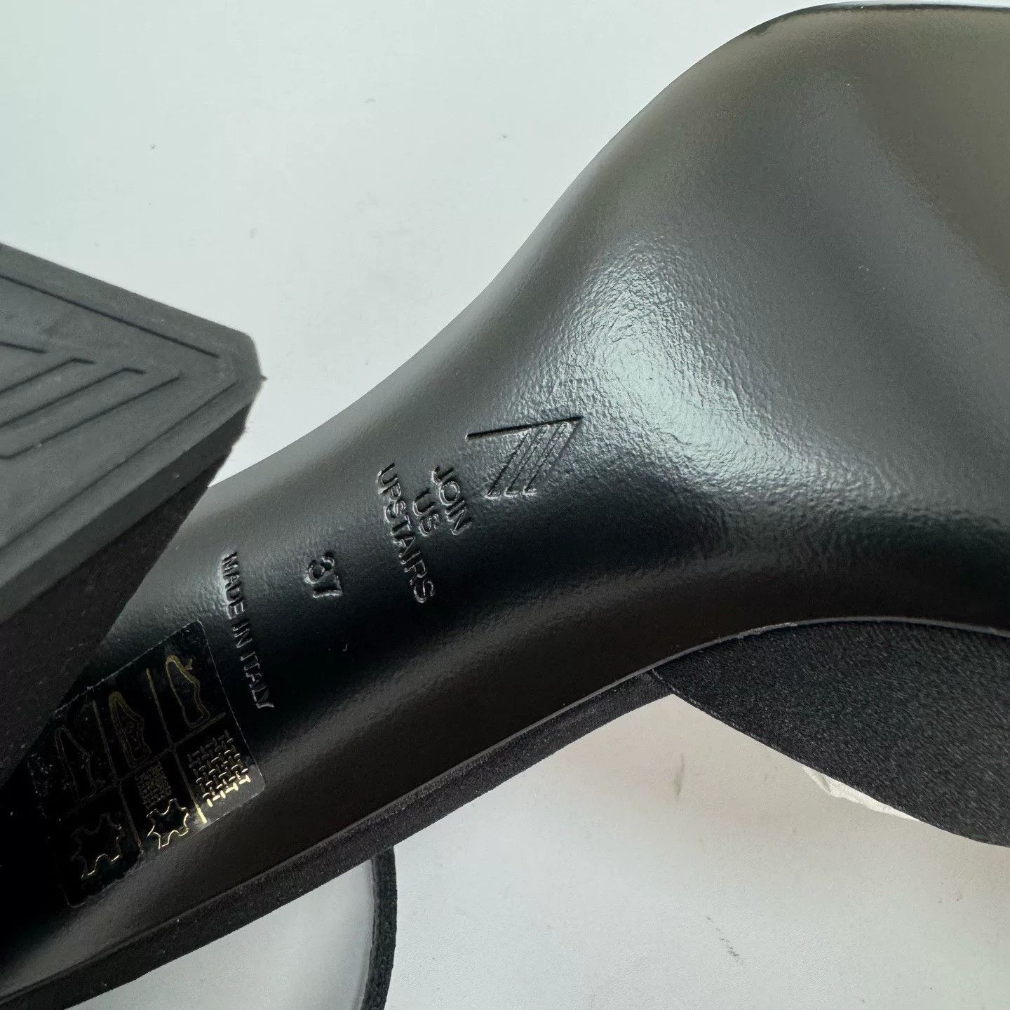 The Attico The Attico Black Satin Pyramid Heel Sandals Size 37 Size US 7 / IT 37 - 7 Thumbnail