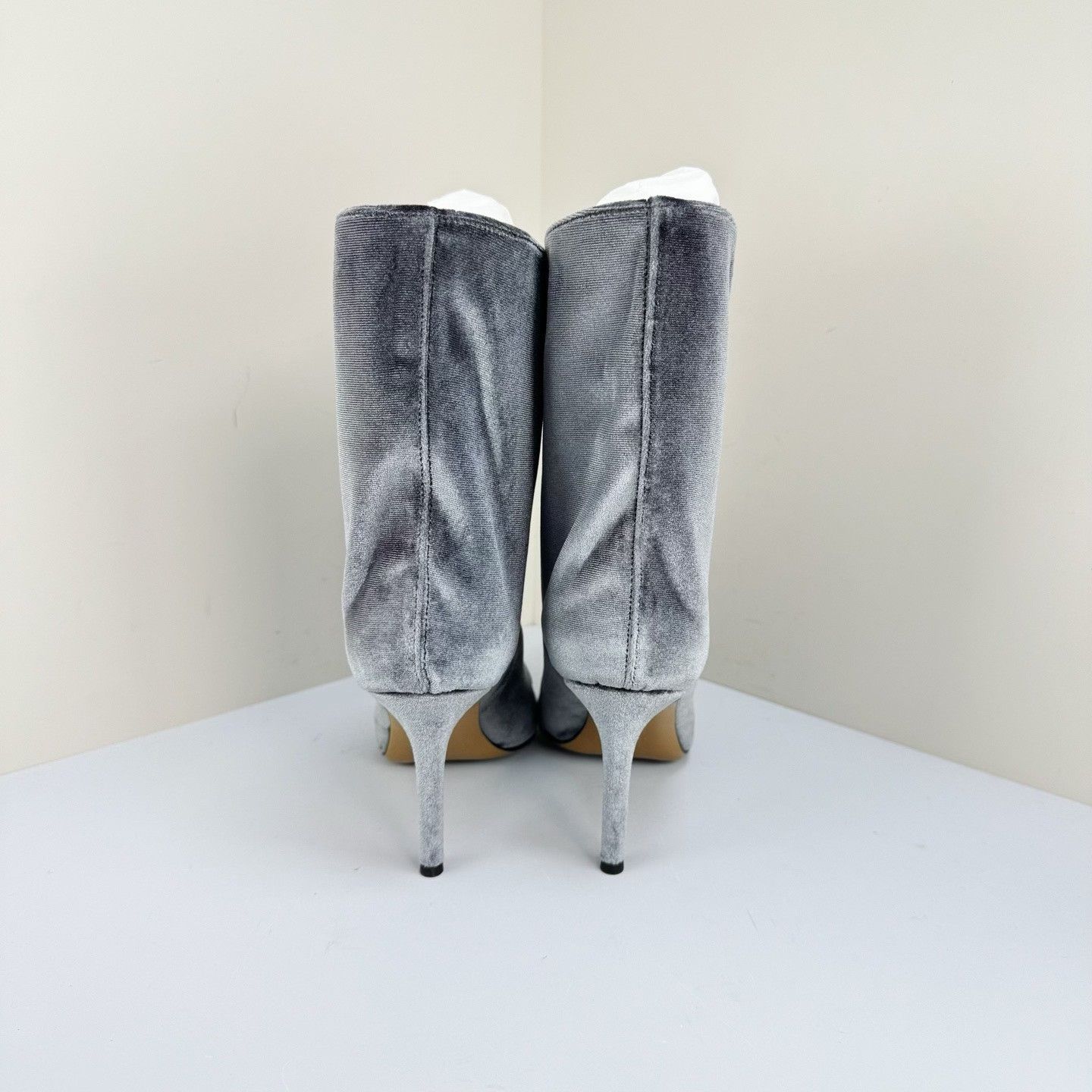 Alexandre Vauthier Alexandre Vauthier Grey Velvet Stiletto Boots Size 37 Size US 7 / IT 37 - 4 Thumbnail