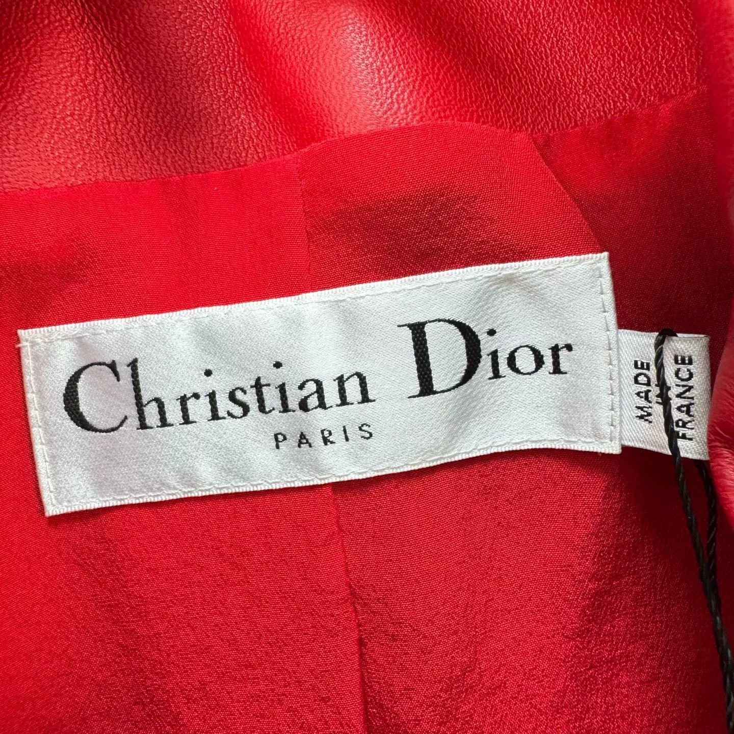 Dior Dior Red Quilted Lambskin Biker Jacket Size 36 Size XS / US 0-2 / IT 36-38 - 6 Thumbnail