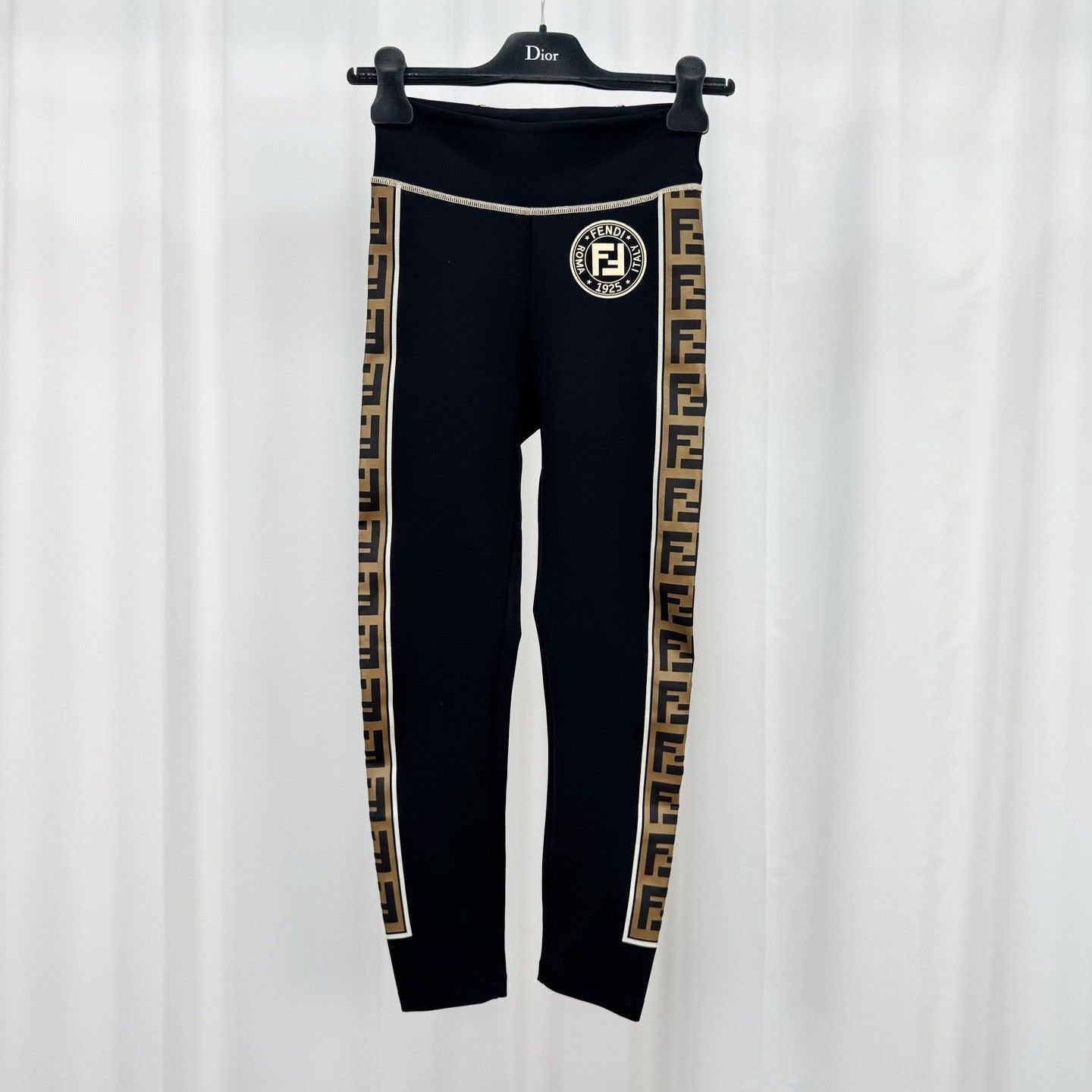 Fendi Fendi Logo Striped Leggings Size IT 38 Size 26" / US 2 / IT 38 - 2 Thumbnail