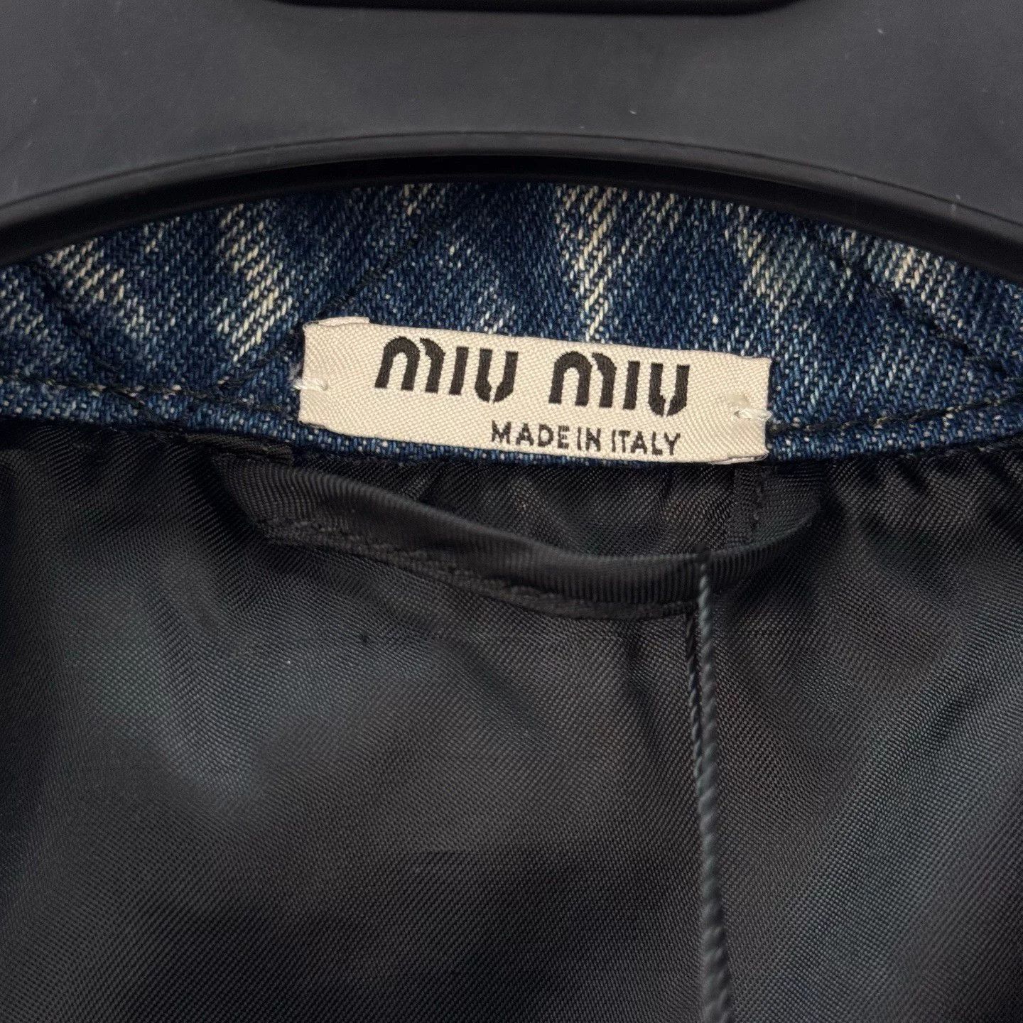 Miu Miu Miu Miu Quilted Logo Denim Jacket Size 40 Size S / US 4 / IT 40 - 7 Thumbnail