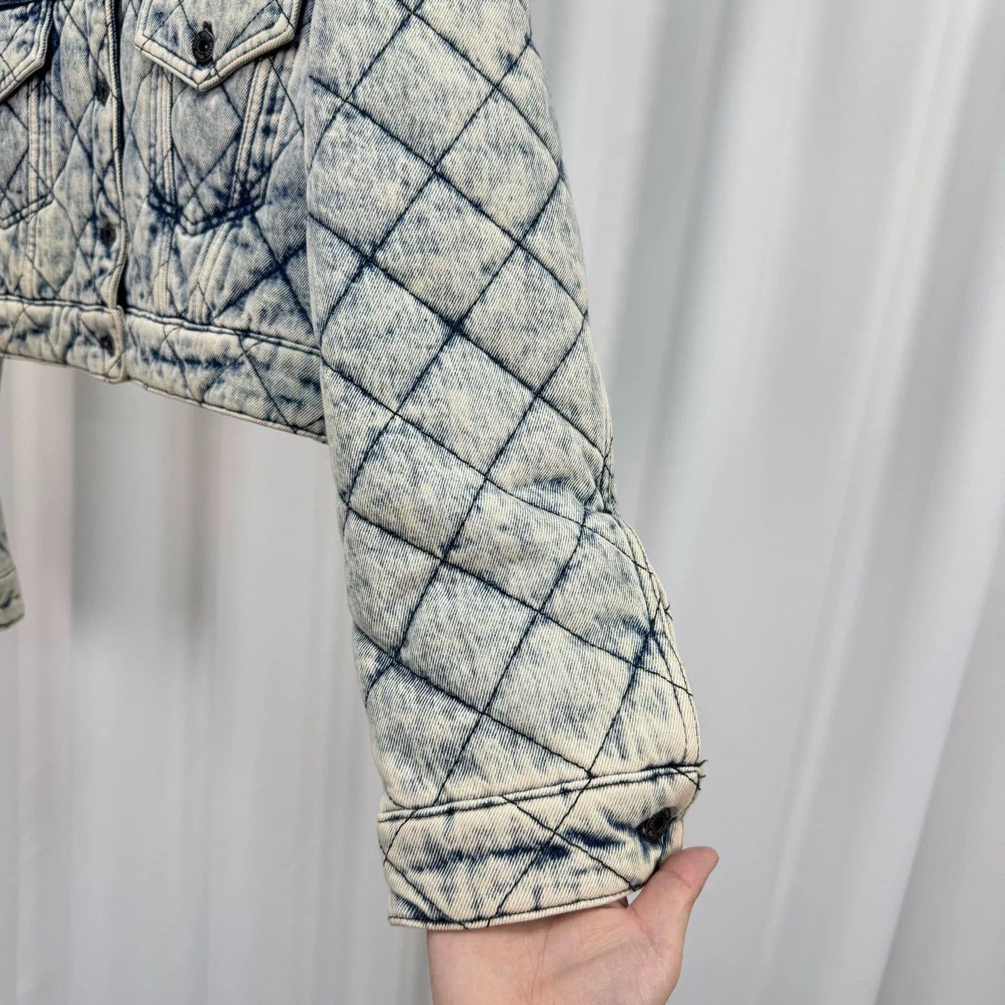 Miu Miu Miu Miu Quilted Logo Denim Jacket Size 40 Size S / US 4 / IT 40 - 5 Thumbnail