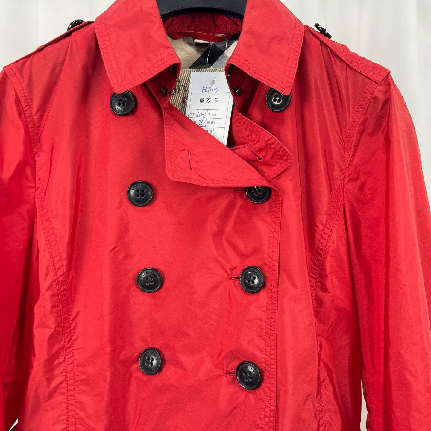 Burberry Burberry Red Double Breasted Jacket UK 8 Size S / US 4 / IT 40 - 4 Thumbnail