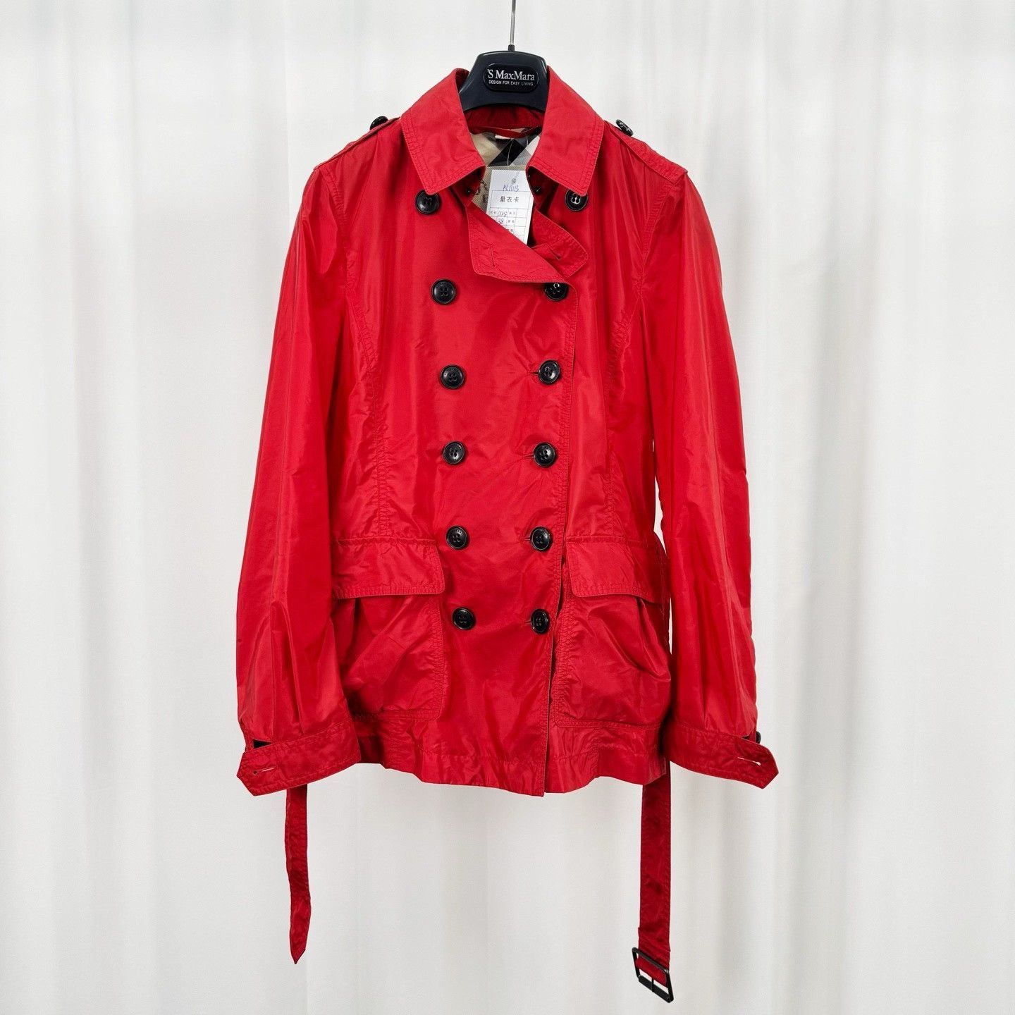 Burberry Burberry Red Double Breasted Jacket UK 8 Size S / US 4 / IT 40 - 2 Thumbnail