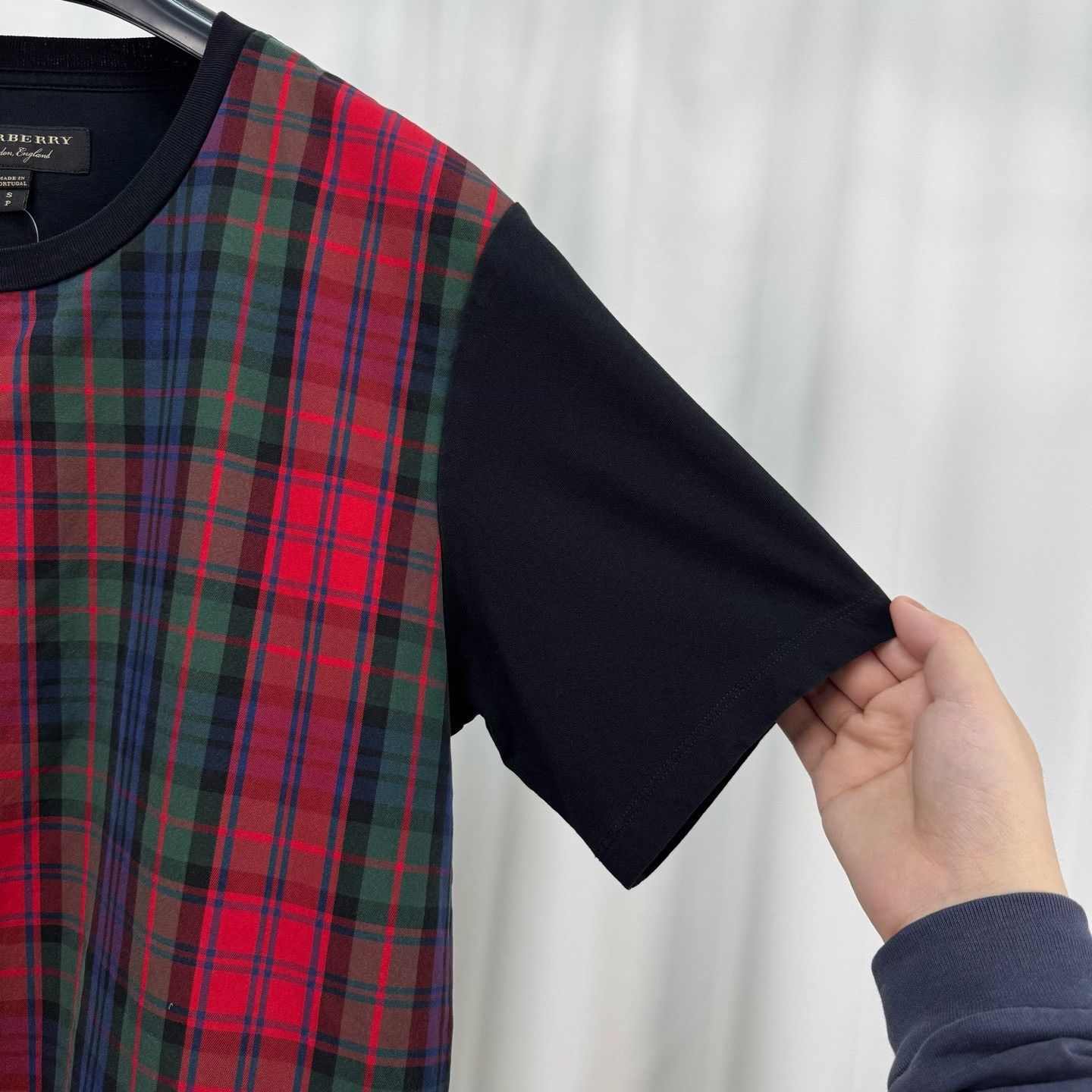 Burberry Burberry Plaid Panel T-Shirt Size S Size US S / EU 44-46 / 1 - 5 Thumbnail