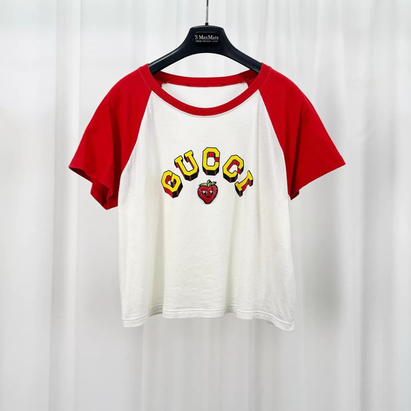 Gucci Gucci Strawberry Logo Ringer T-Shirt Size XL Size US XL / EU 56 / 4 - 2 Thumbnail
