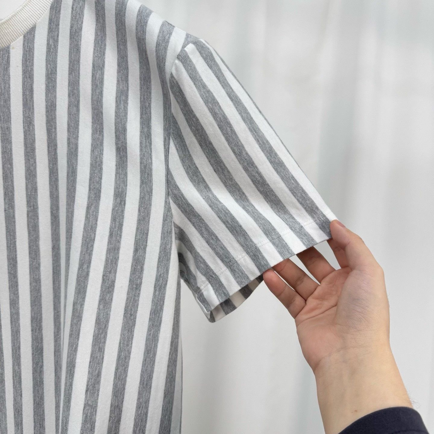 Thom Browne Thom Browne Grey White Striped T-Shirt Size 1 Size US S / EU 44-46 / 1 - 5 Thumbnail