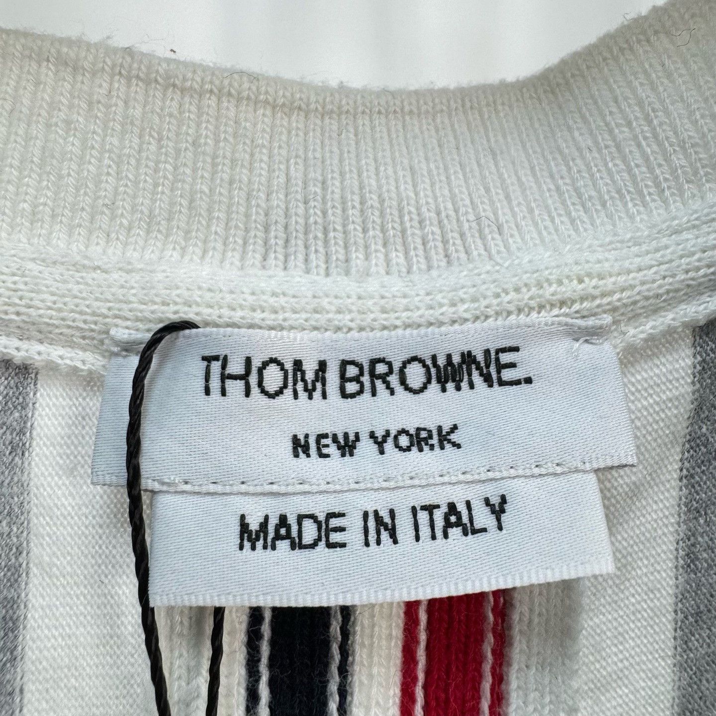 Thom Browne Thom Browne Grey White Striped T-Shirt Size 1 Size US S / EU 44-46 / 1 - 8 Thumbnail