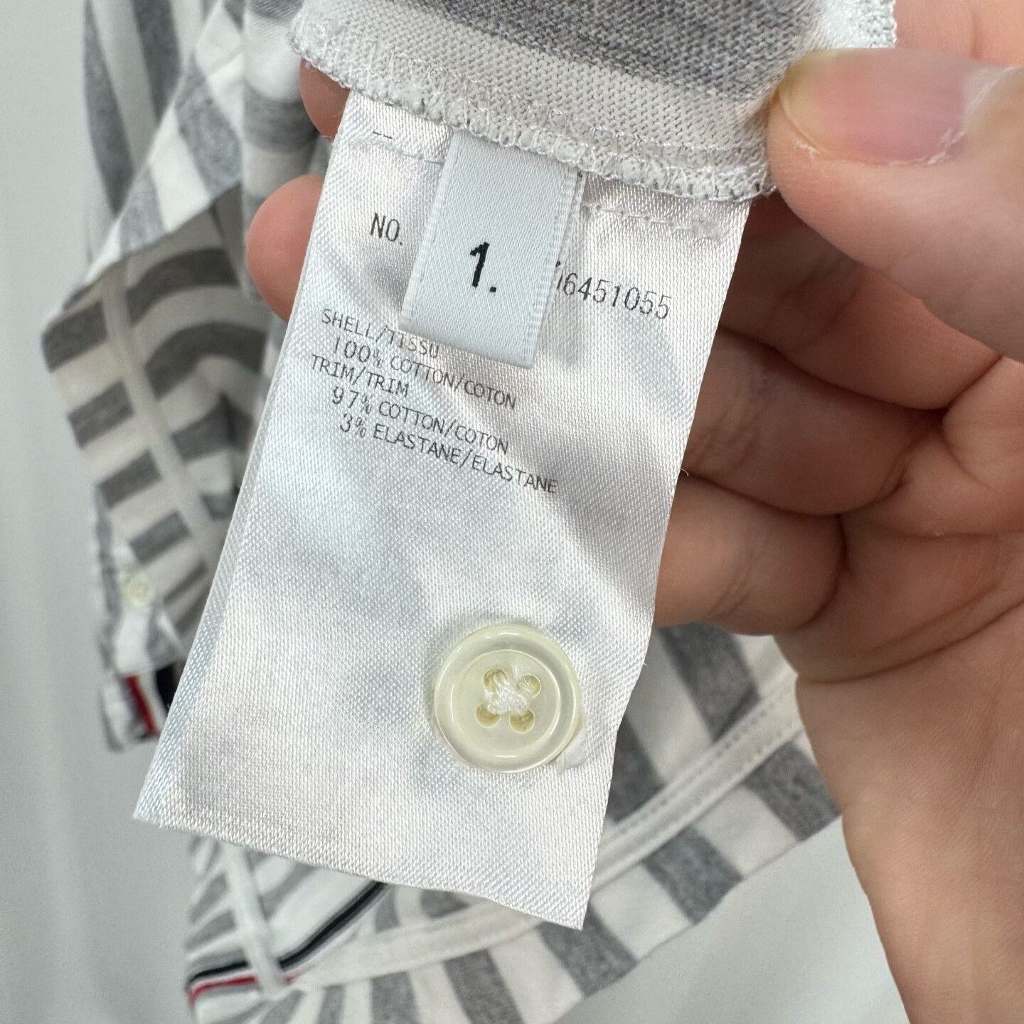 Thom Browne Thom Browne Grey White Striped T-Shirt Size 1 Size US S / EU 44-46 / 1 - 9 Thumbnail
