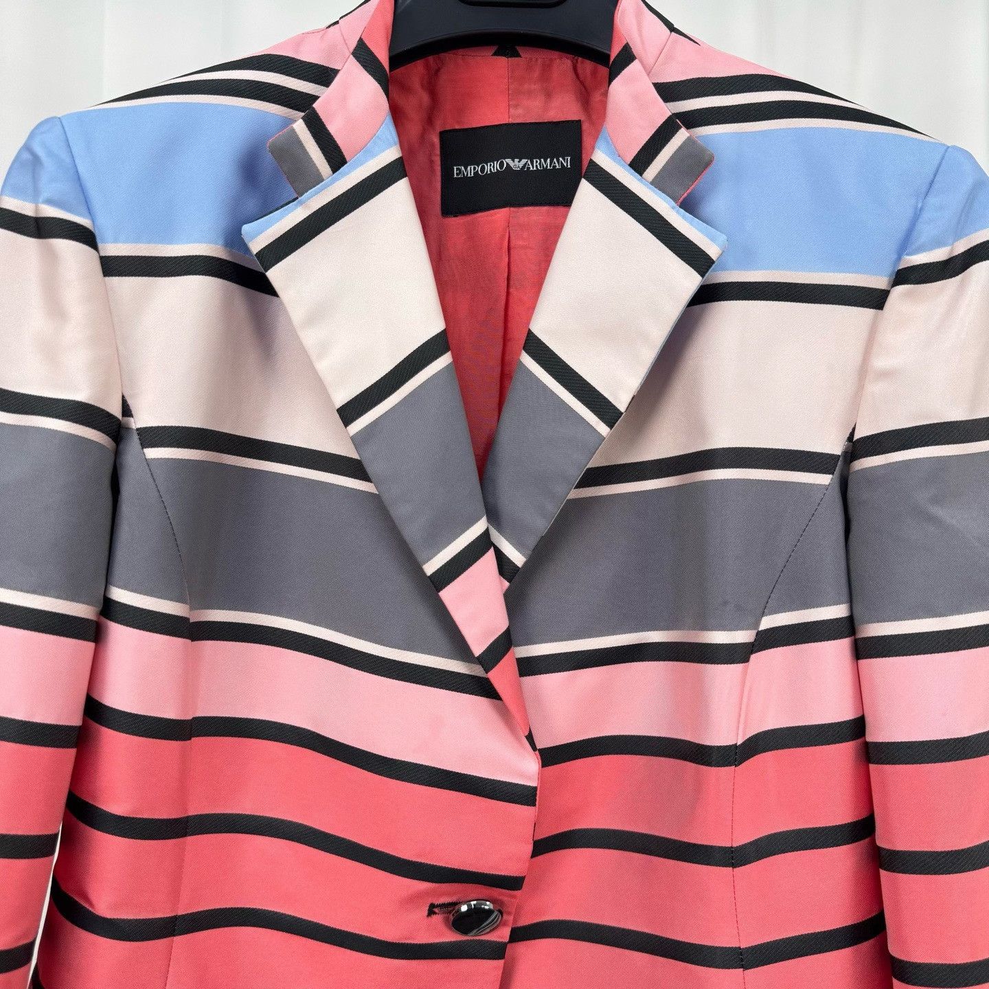 Emporio Armani EMPORIO ARMANI Striped Blazer Size IT 42 Size M / US 6-8 / IT 42-44 - 4 Thumbnail