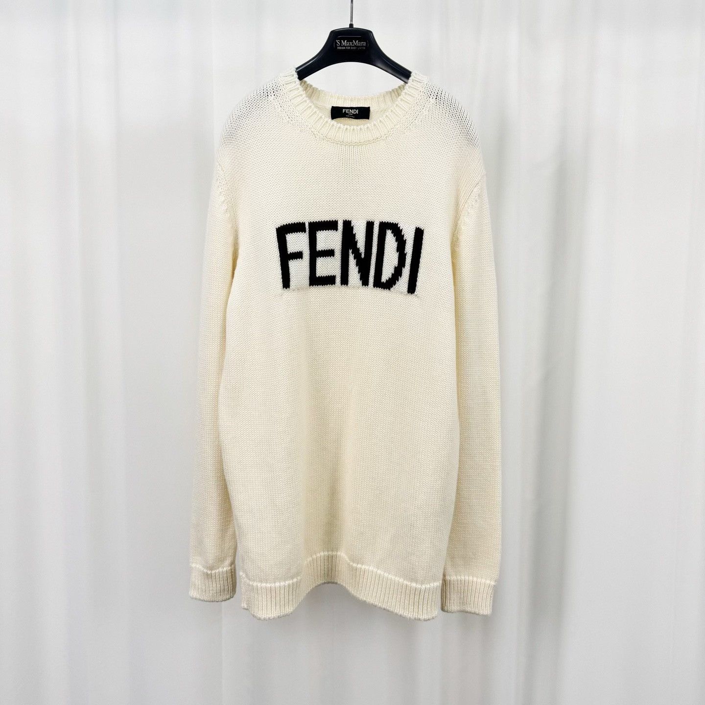 Fendi Fendi Embroidered Logo Wool Sweater Size XL Size US XL / EU 56 / 4 - 2 Thumbnail