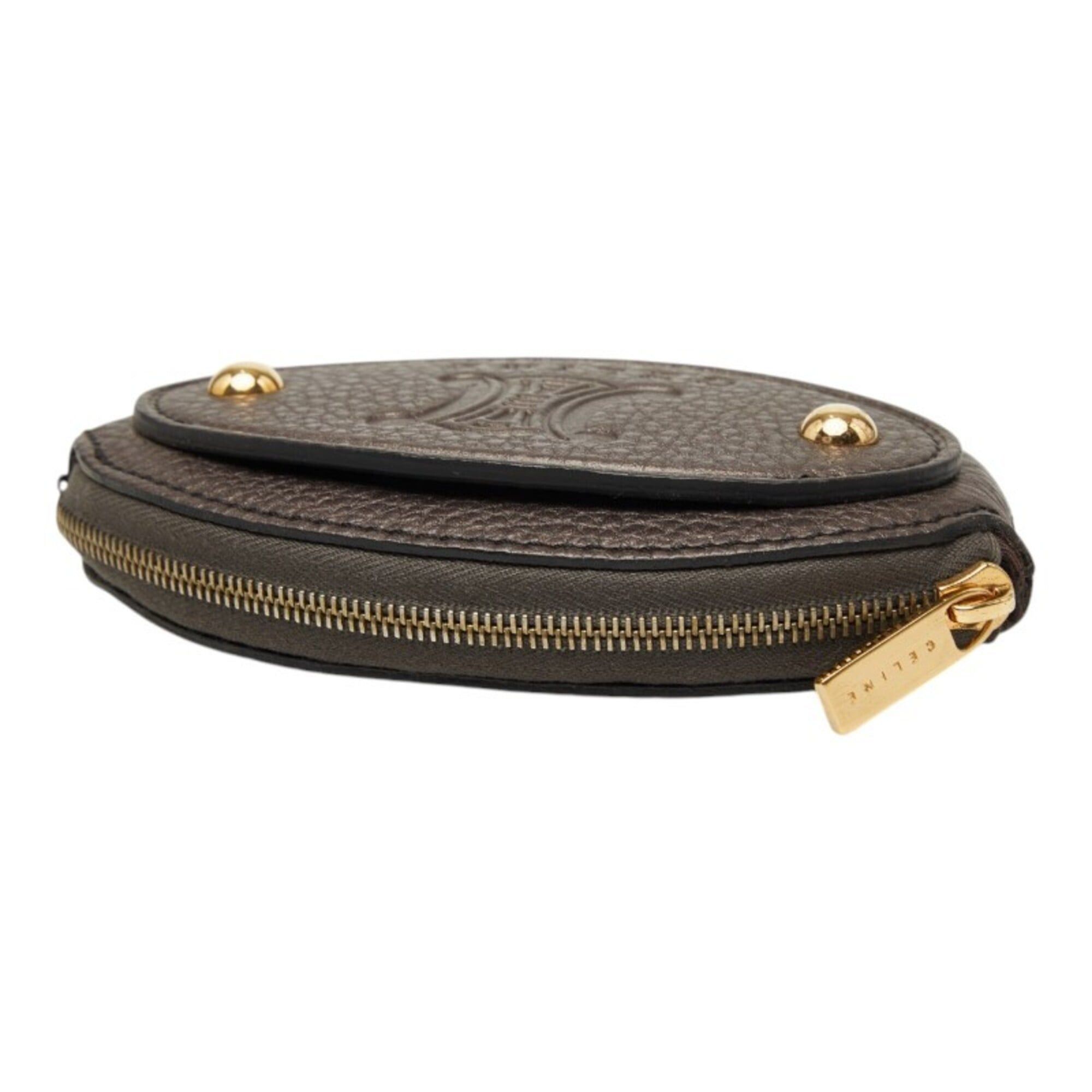 Celine Celine wallet/coin case, brown leather, women's. Size ONE SIZE - 5 Thumbnail
